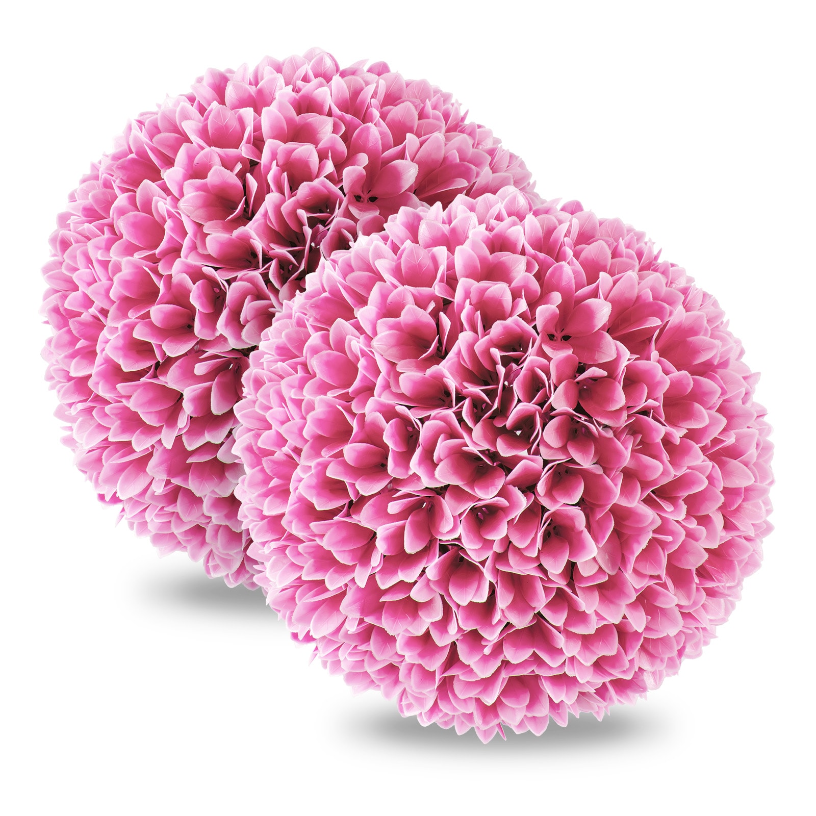 Poinic - 11-in Pink Indoor/Outdoor Hanging Boxwood Artificial Topiary