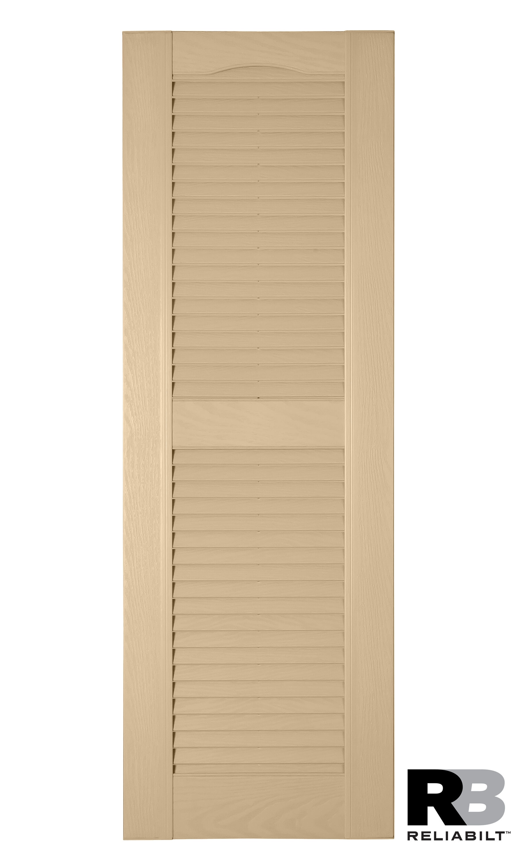 RELIABILT LVRCT1667011 16.25-in W x 67-in H Sandalwood Louvered Polypropylene Exterior Shutters ( 2 -Pack )