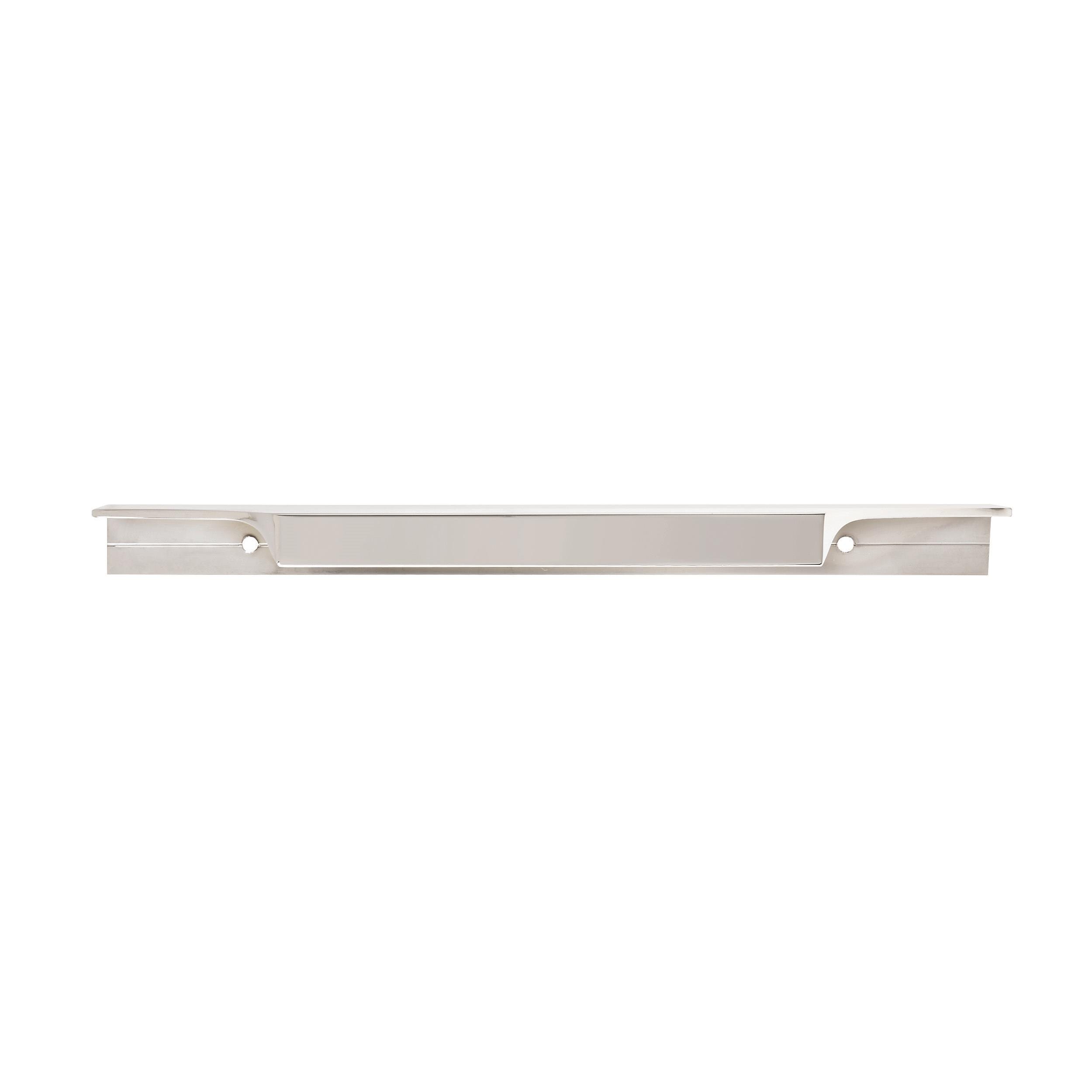 Polished Chrome Modern Cabinet Edge Pull with Mounting Hardware