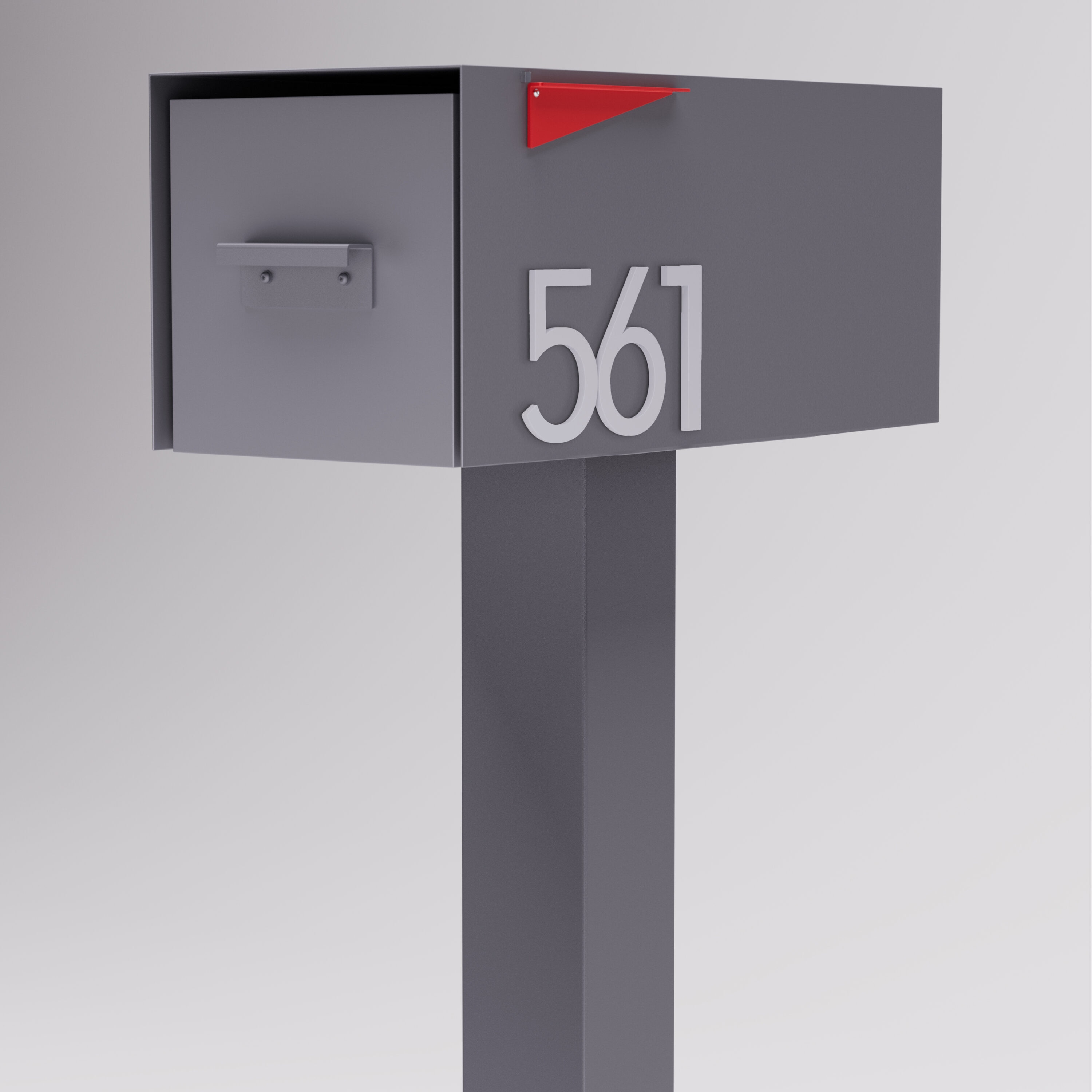 Post & Porch Gray Steel 4 X 4 Mount Mailbox Post in the Mailbox Posts ...