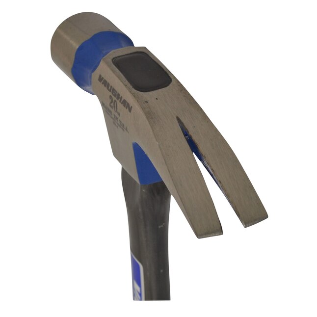 VAUGHAN 20-oz Milled Face Steel Head Fiberglass Claw Hammer VAUGHAN 20-oz Milled Face Steel Head Fiberglass Claw Hammer
