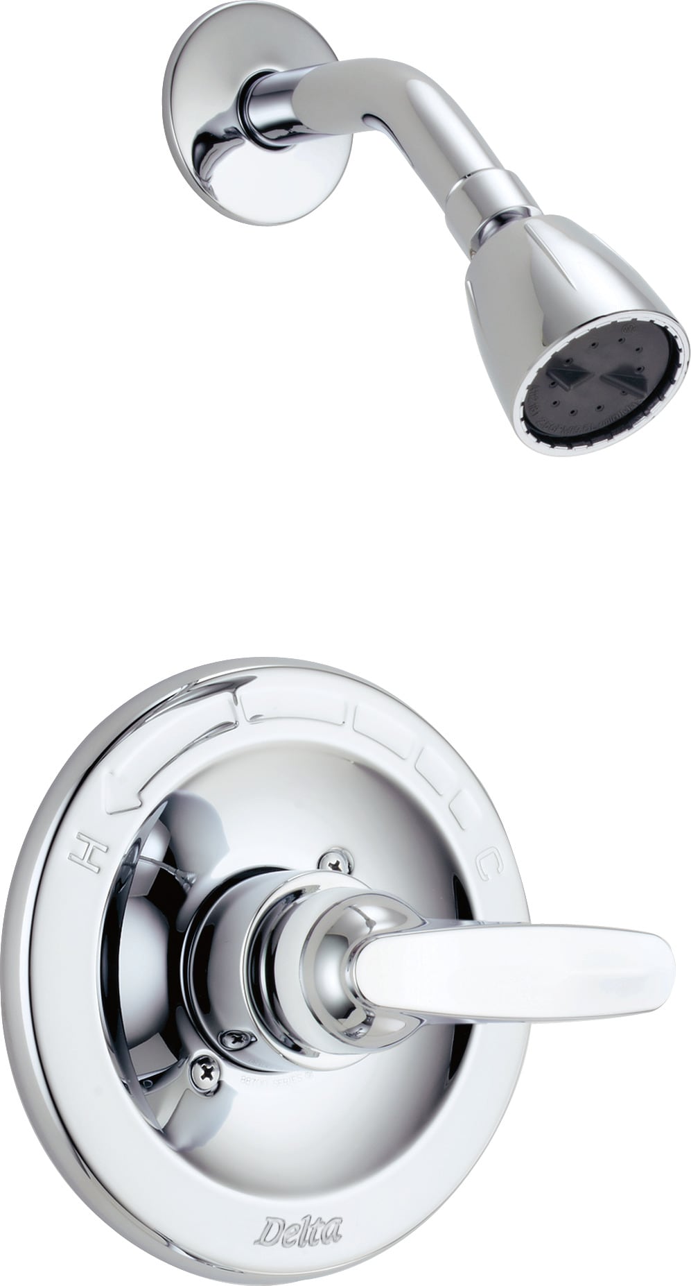 Delta Foundations Chrome 1-handle Single Function Round Shower Faucet ...