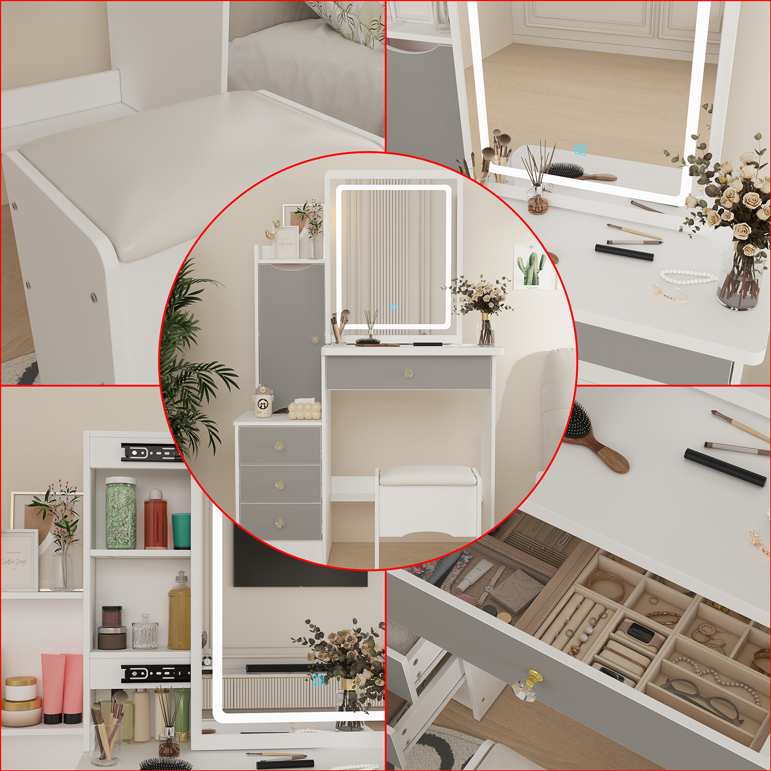 FUFU&GAGA LJY-WFJX0096-01 Bedroom-Vanities - View #5