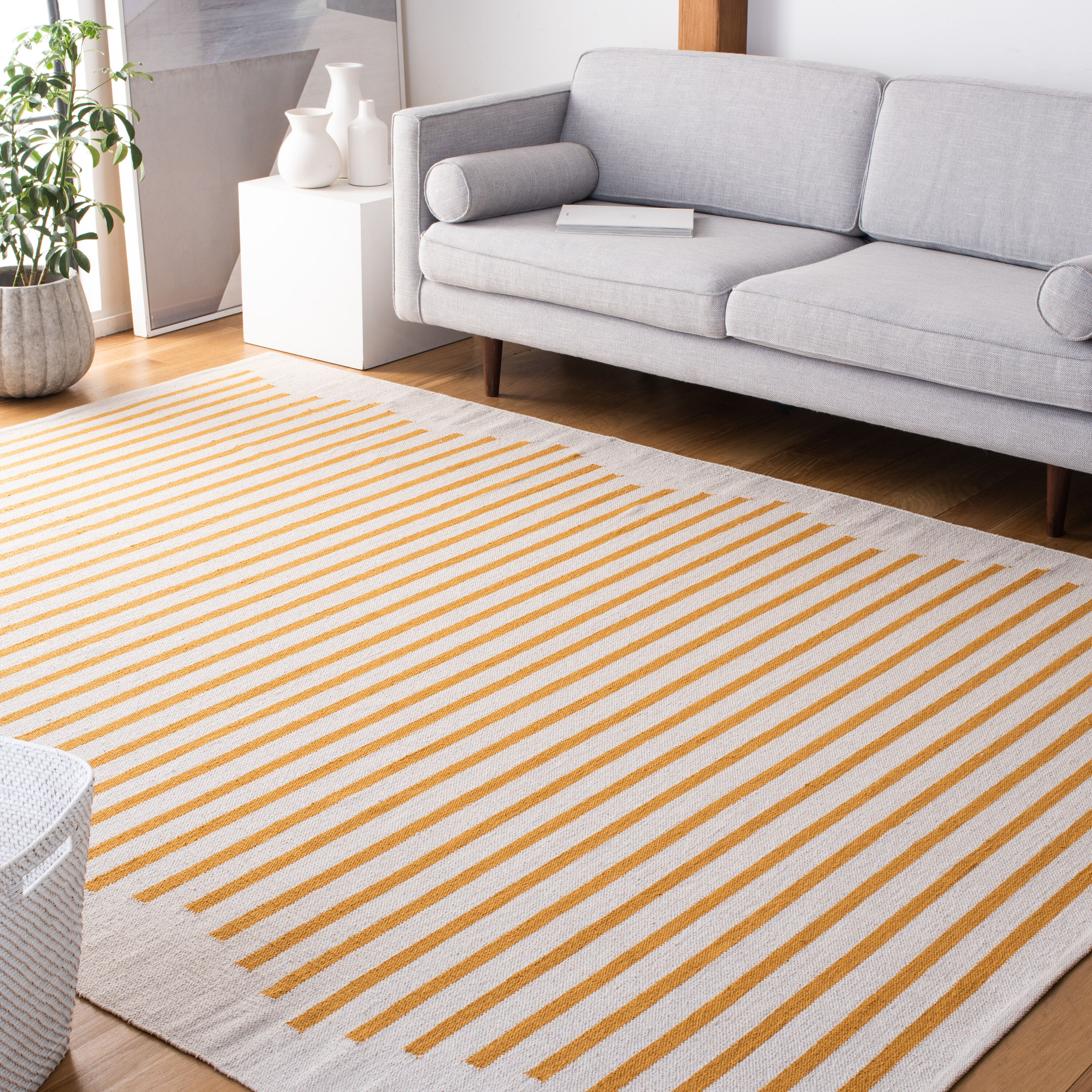  Montauk 313 Ivory/Gold Contemporary 9ft x 12ft Large Rectangle Rug
