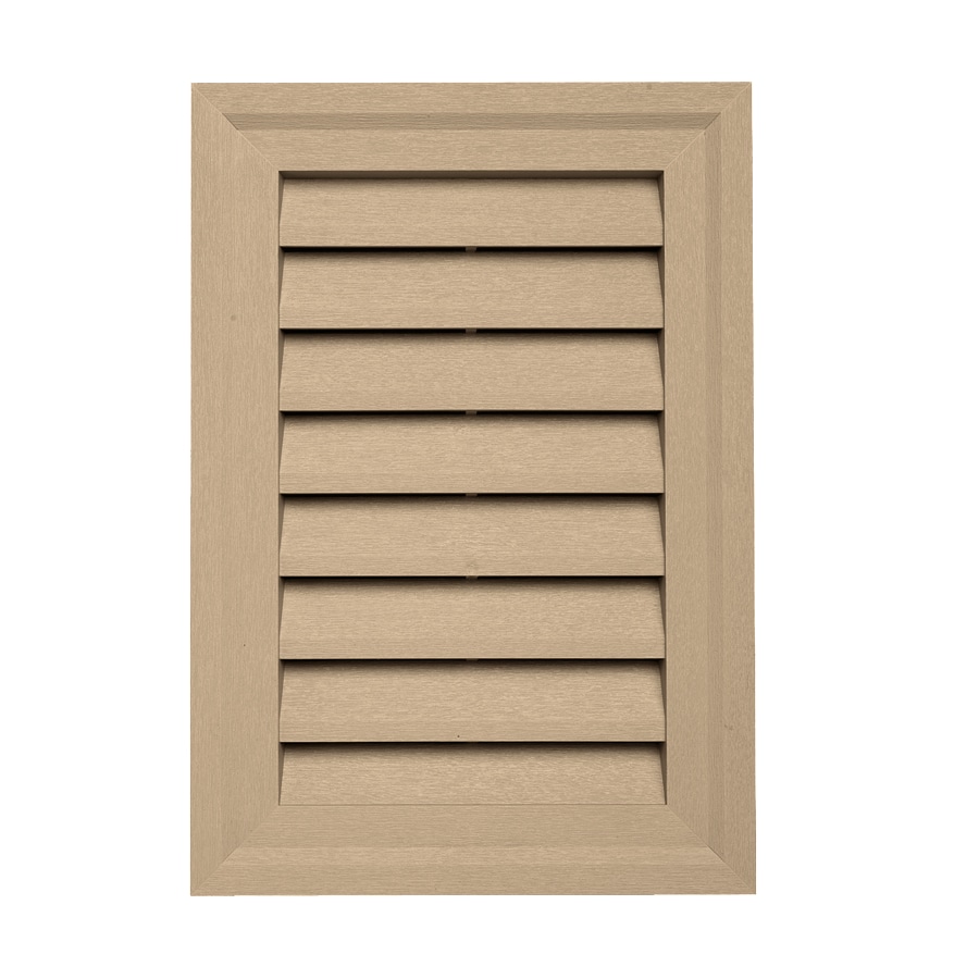  143101 10.5-in x 15-in Hazelnut Rectangle Vinyl Gable Louver Vent