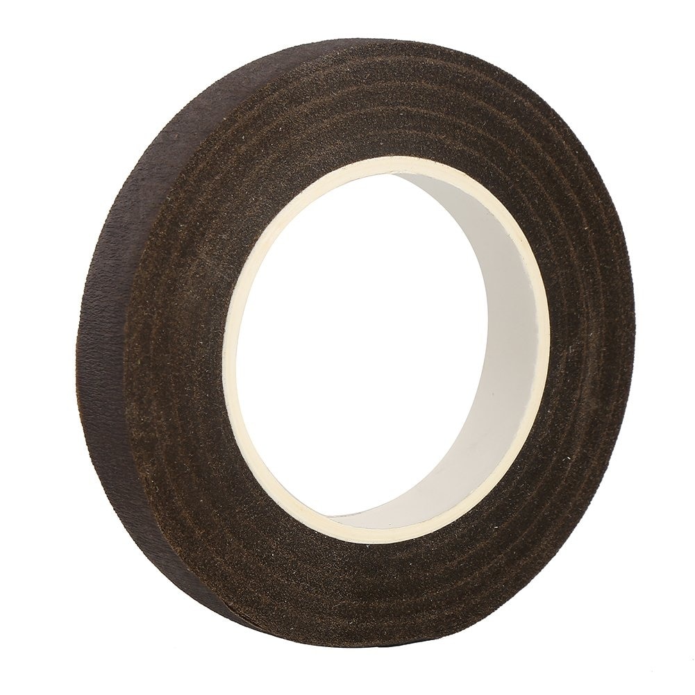 Justincity  Brown Floral Tape Half Inch x 30 Yards Self Sealing Finishing Tape for Flower Stems Crafting and Floral Arrangements 1 Roll