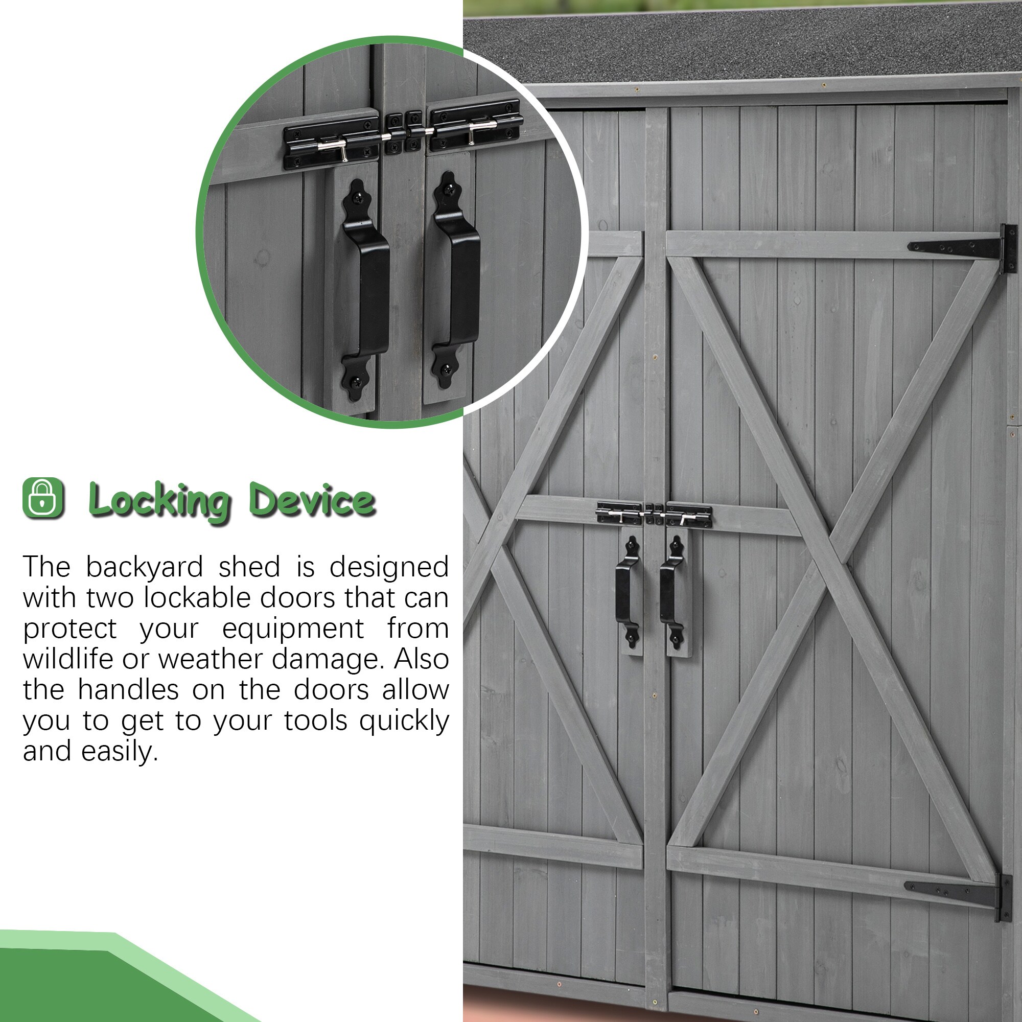 BABOOM BOM-250025-OR Wood-Storage-Buildings - View #7