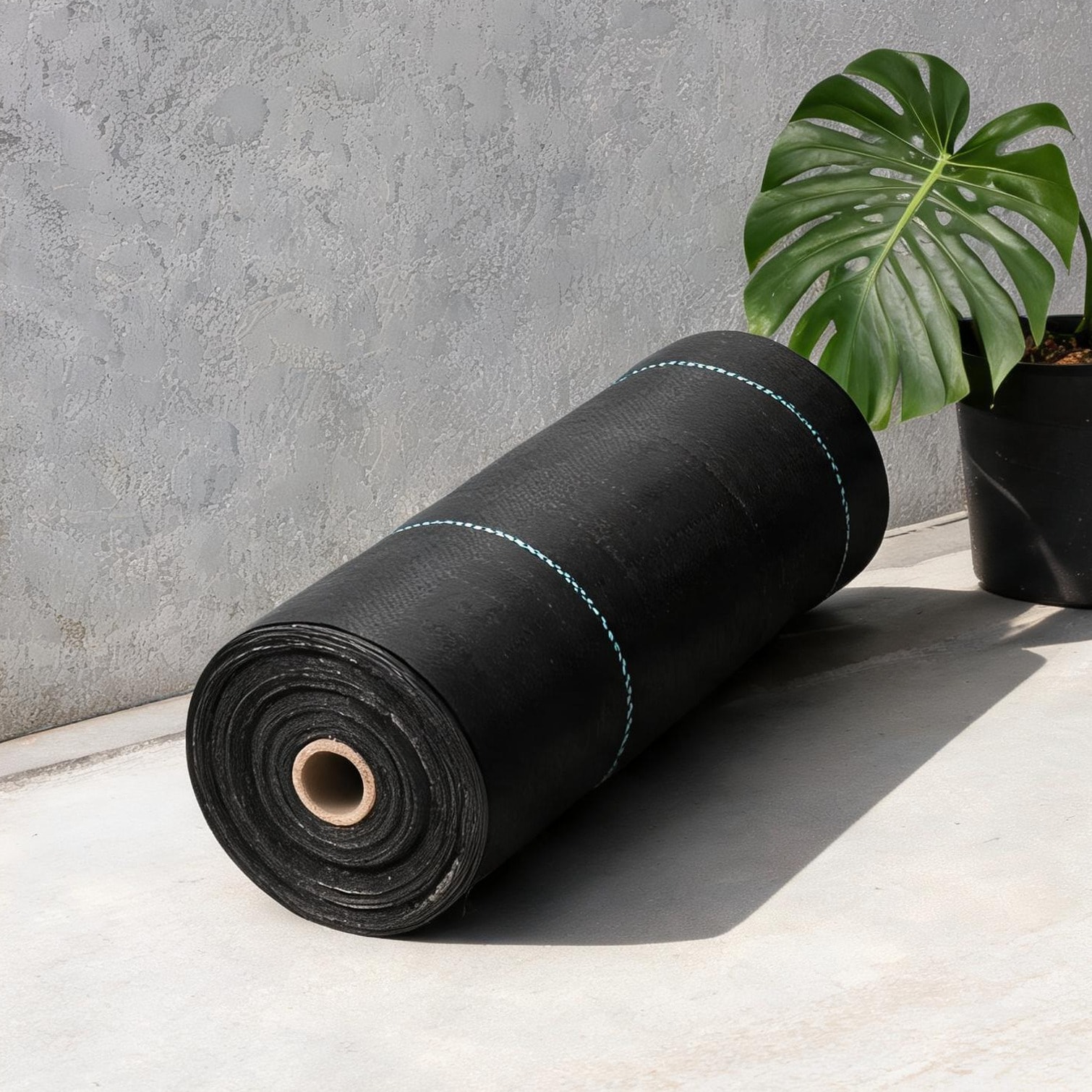 Naturefalls 4 x 300 ft Black Woven Geotextile Weed Barrier Fabric for Landscaping and Driveways