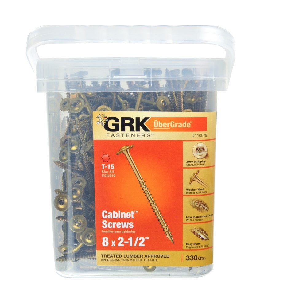 GRK #8 x 2-1/2-in Polymer Interior Wood Screws (330-Per Box) in the ...