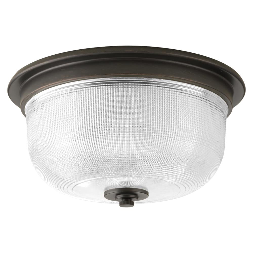 Progress Lighting P3743-74 4-Light 12.31-in Bronze Flush Mount Light