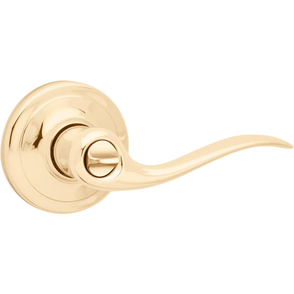 Kwikset Signatures Tustin Polished Brass Universal Exterior Keyed Entry  Door Handle with Smartkey (20-Pack) in the Door Handles department at 
