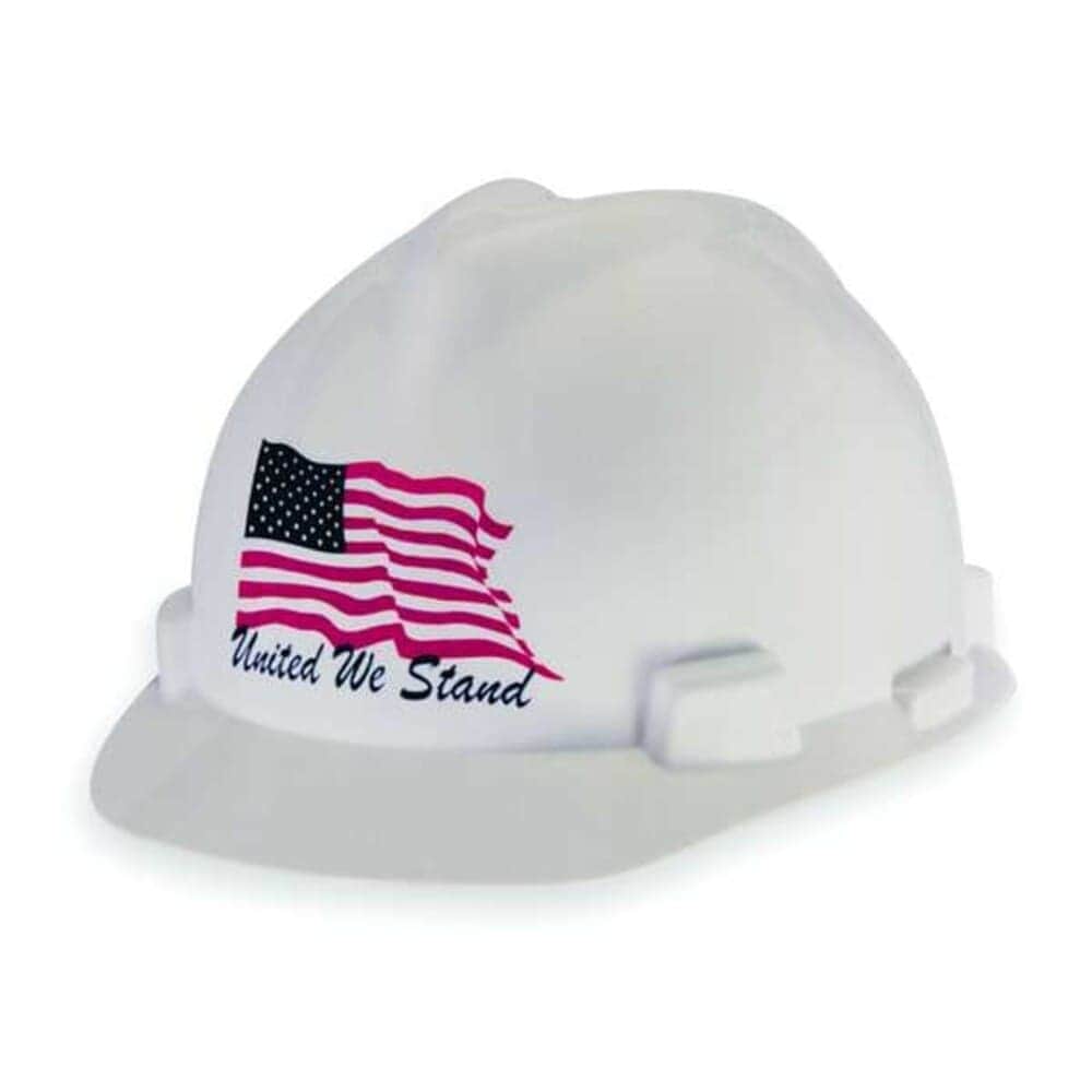 MSA  Safety Hard Hat V-Gard Freedom Series Polyethylene 4 Point Ratchet Type 1 Class E White
