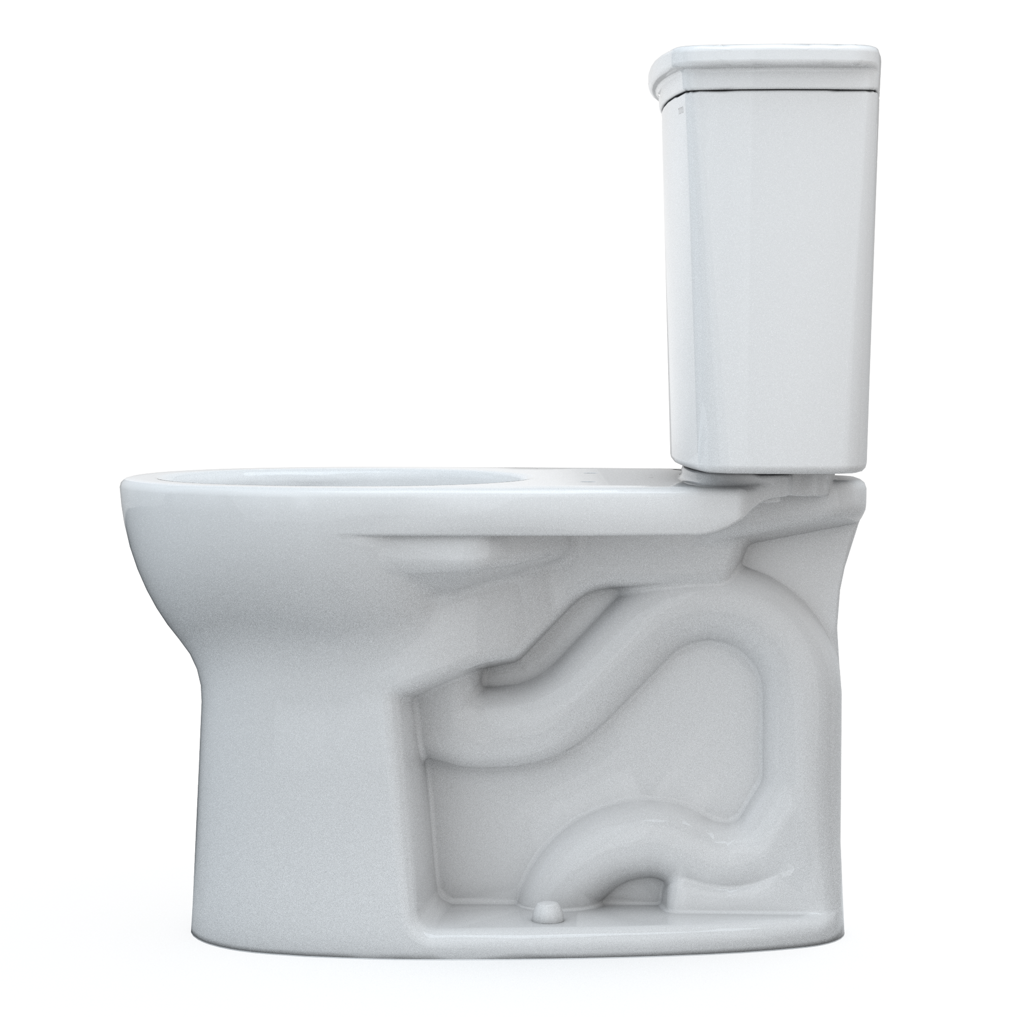 Round Bone Vitreous China Two-Piece Toilet with Tornado Flush