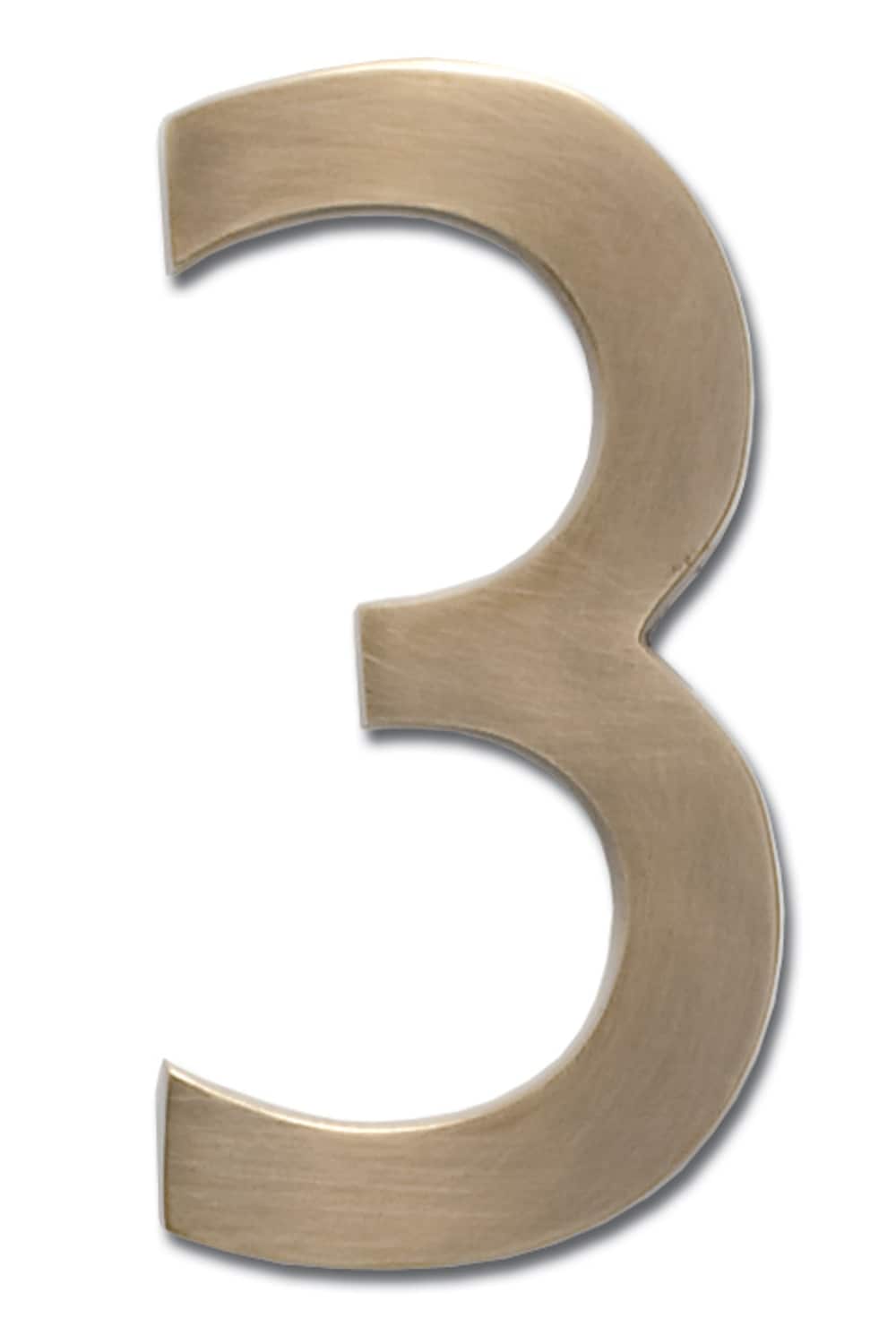 Architectural Mailboxes 3582AB-3 4-in Antique Brass Number 3