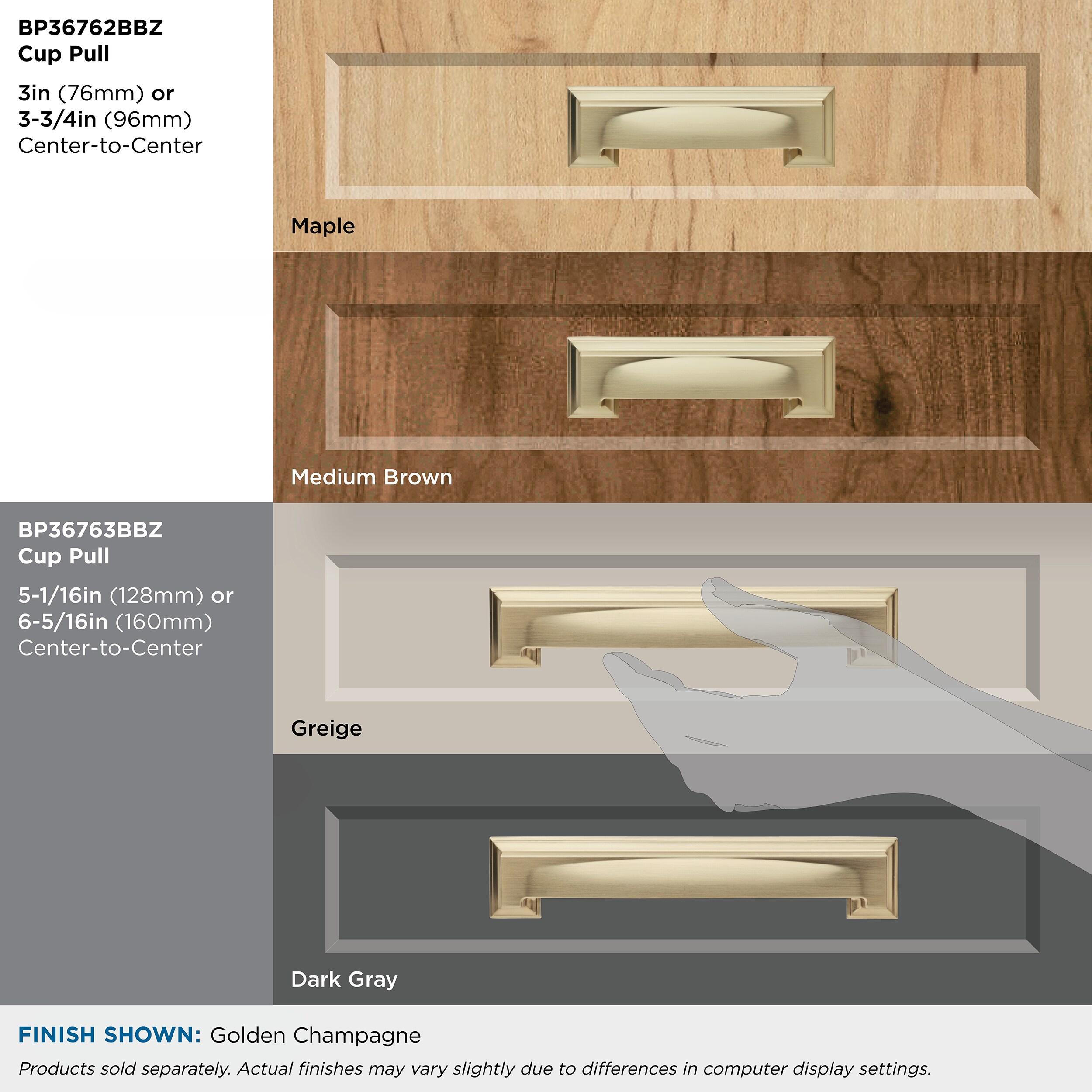 Amerock BP36763BBZ Cabinet-Pulls - View #7