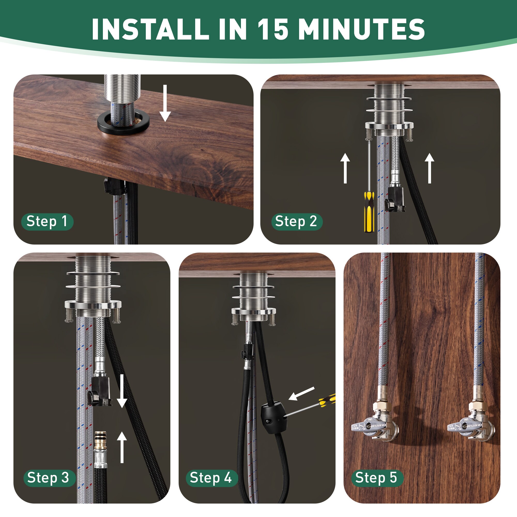 Nauxus NX-SS77326-BK Kitchen-Faucets - View #9