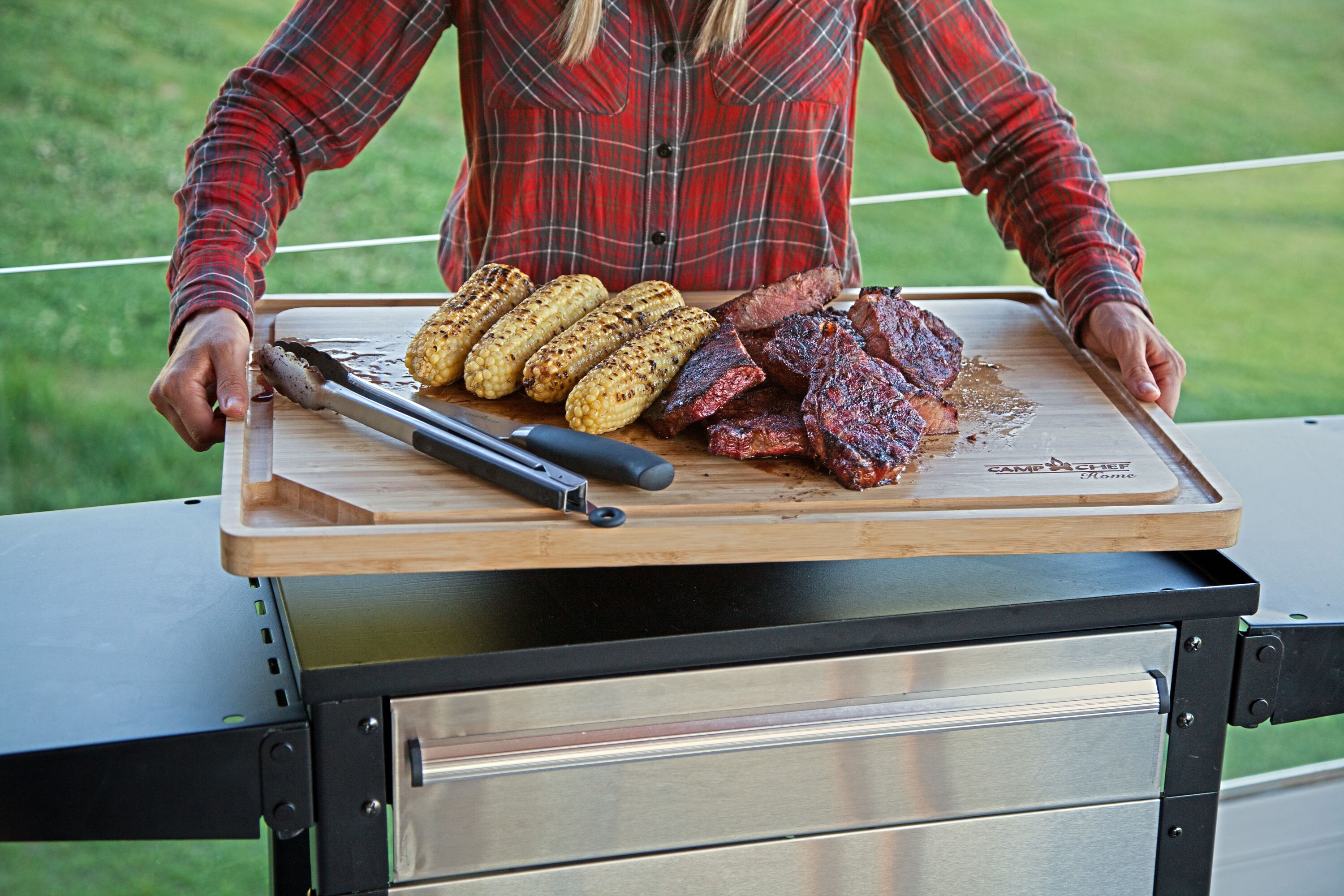 Camp Chef Black Steel Grill Cart at Lowes