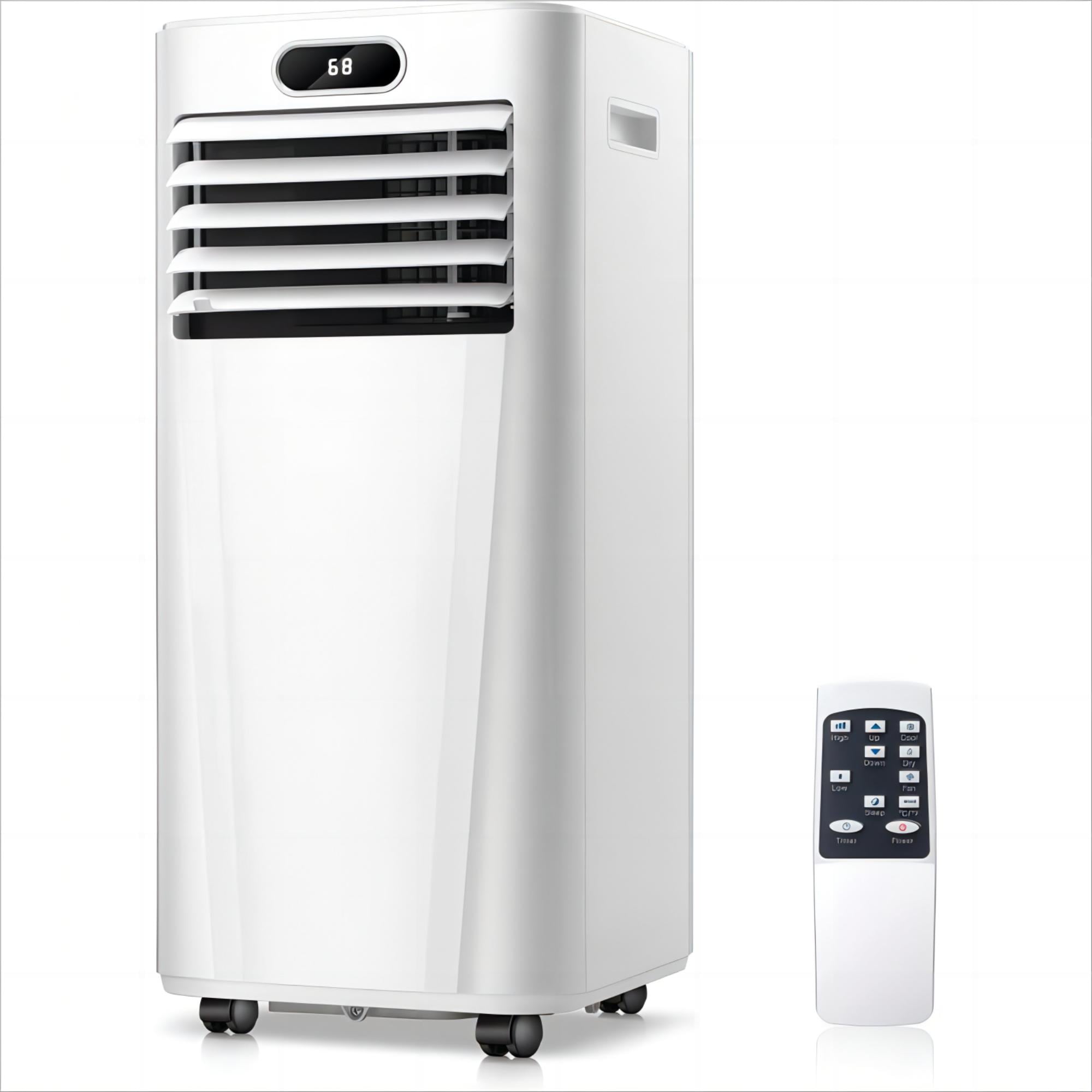 COWSAR LSAC4210W10K 6000 BTU DOE 120-Volt White Vented Portable Air Conditioner Remote Control Included 300-sq ft -Cooling