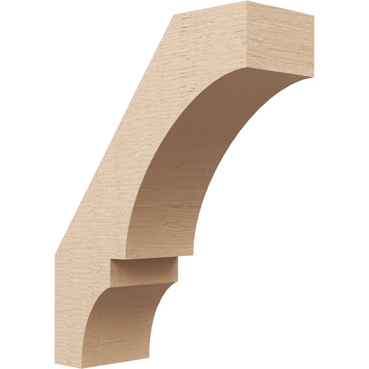 Ekena Millwork BRCUR05X14X18BOARCPR 5-in x 18-in x 14-in Primed Urethane Balboa Rough Cedar Woodgrain TimberThane KneeBrace