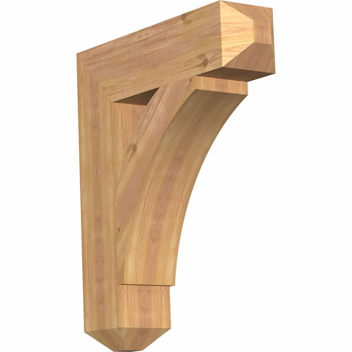 Ekena Millwork BKT06X24X28THR04SWR Thorton craftsman smooth 5-1/2-in x 24-in x 28-in Western red cedar Brown Wood Standard bracket