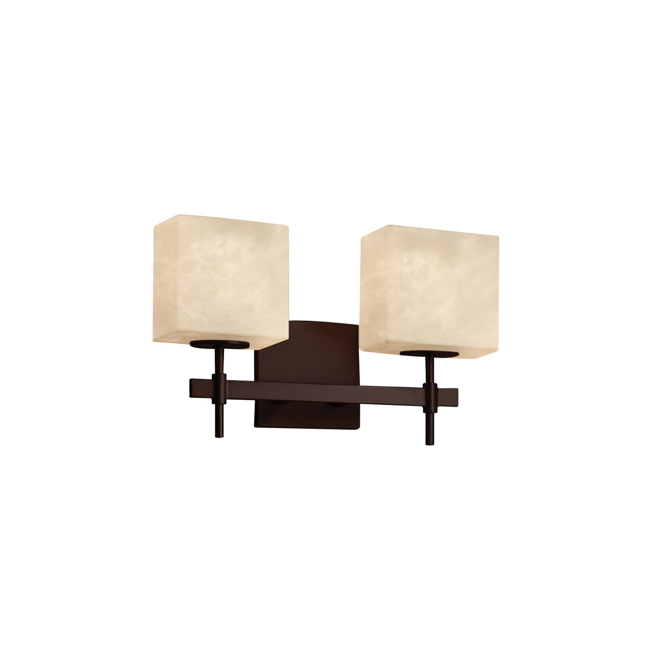 Justice Design Group CLD-8412-55-DB-LED2 Clouds 14.5-in 2-Light Dark Bronze LED Modern/Contemporary Vanity Light