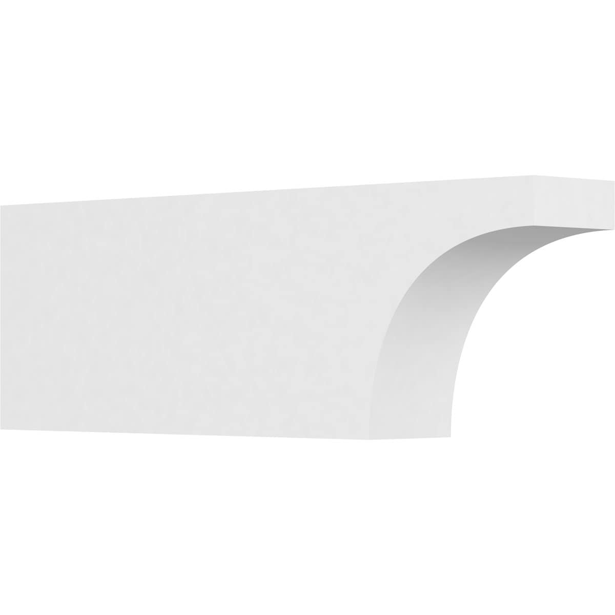 Ekena Millwork RFTP04X08X24HUN Standard Huntington 4-in X 8-in X 24-in White PVC Rafter tail