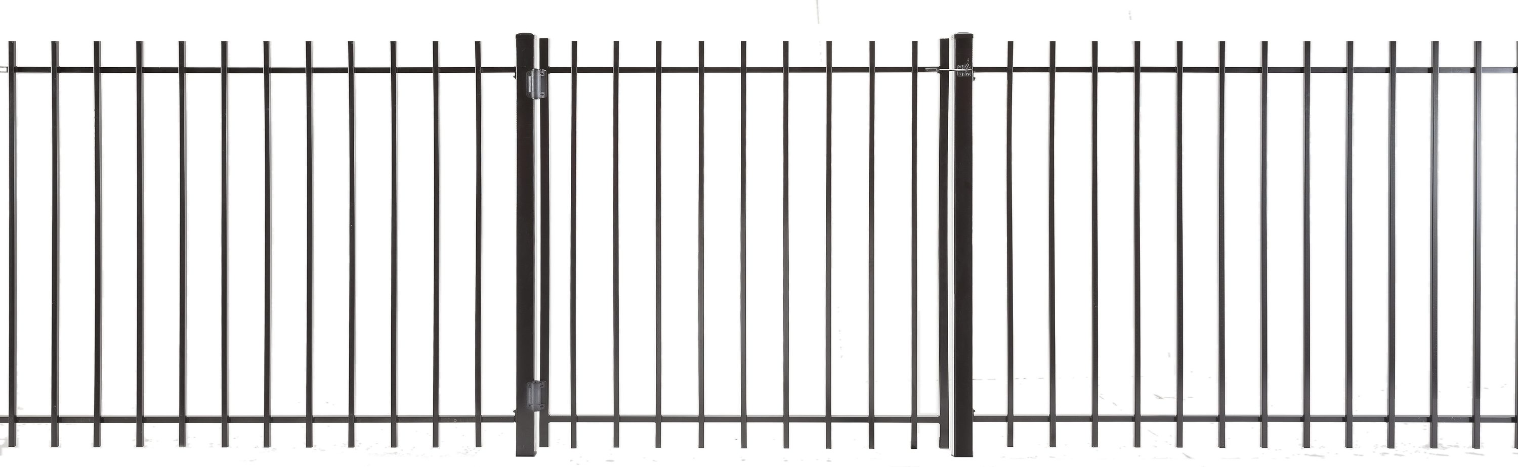 Kent 3-ft H x 4-ft W Powder Coated Vinyl-coated Steel Square-top Decorative Walk-thru Fence Gate