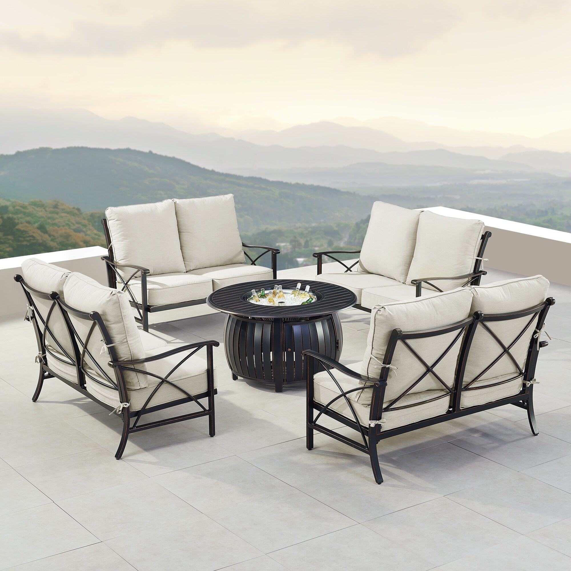 Oakland Living AHRI4LSITALYLGCUIBA Patio-Conversation-Sets - View #3