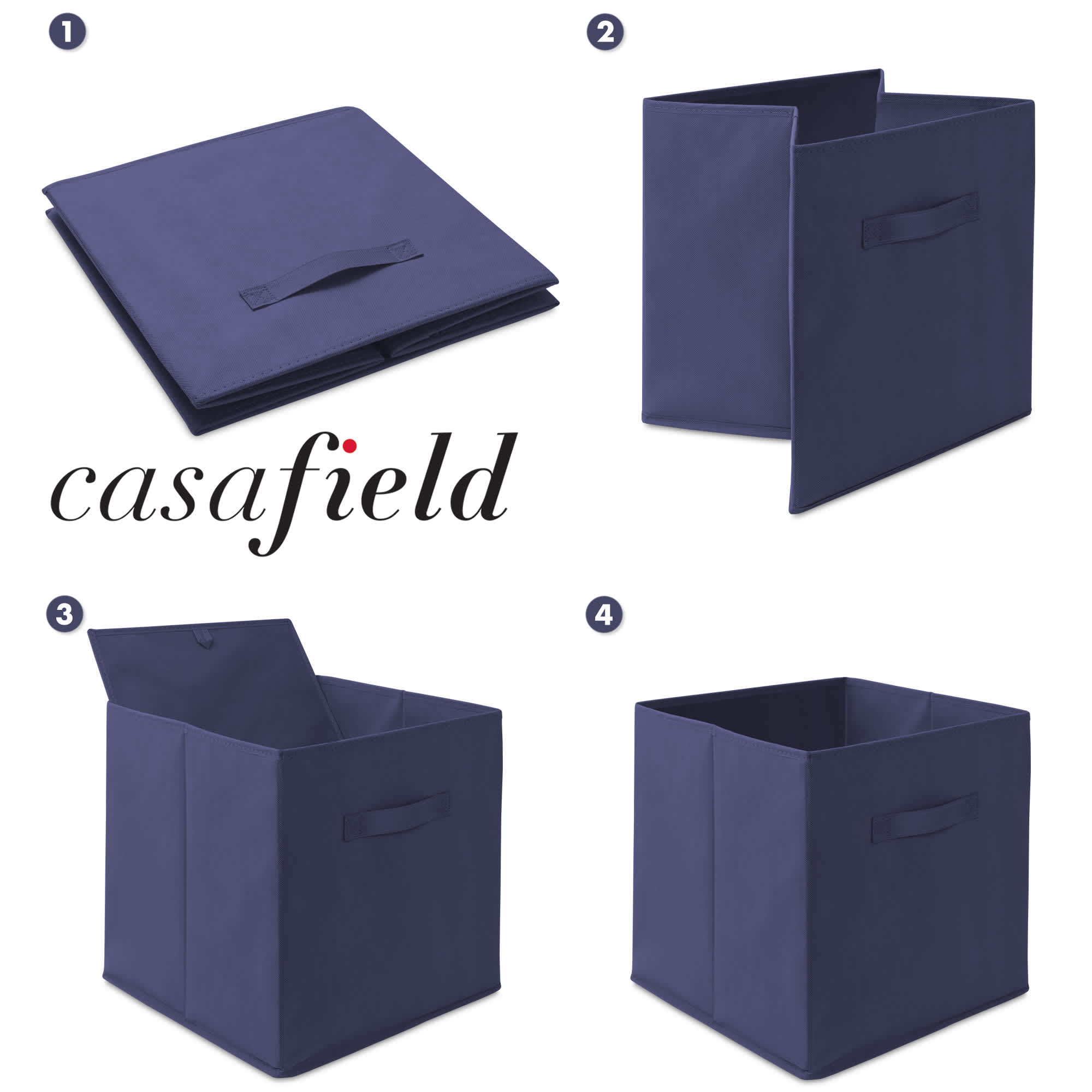 Casafield HOM-STO-13CC-NAVY Laminate-Storage-Cubes - View #6