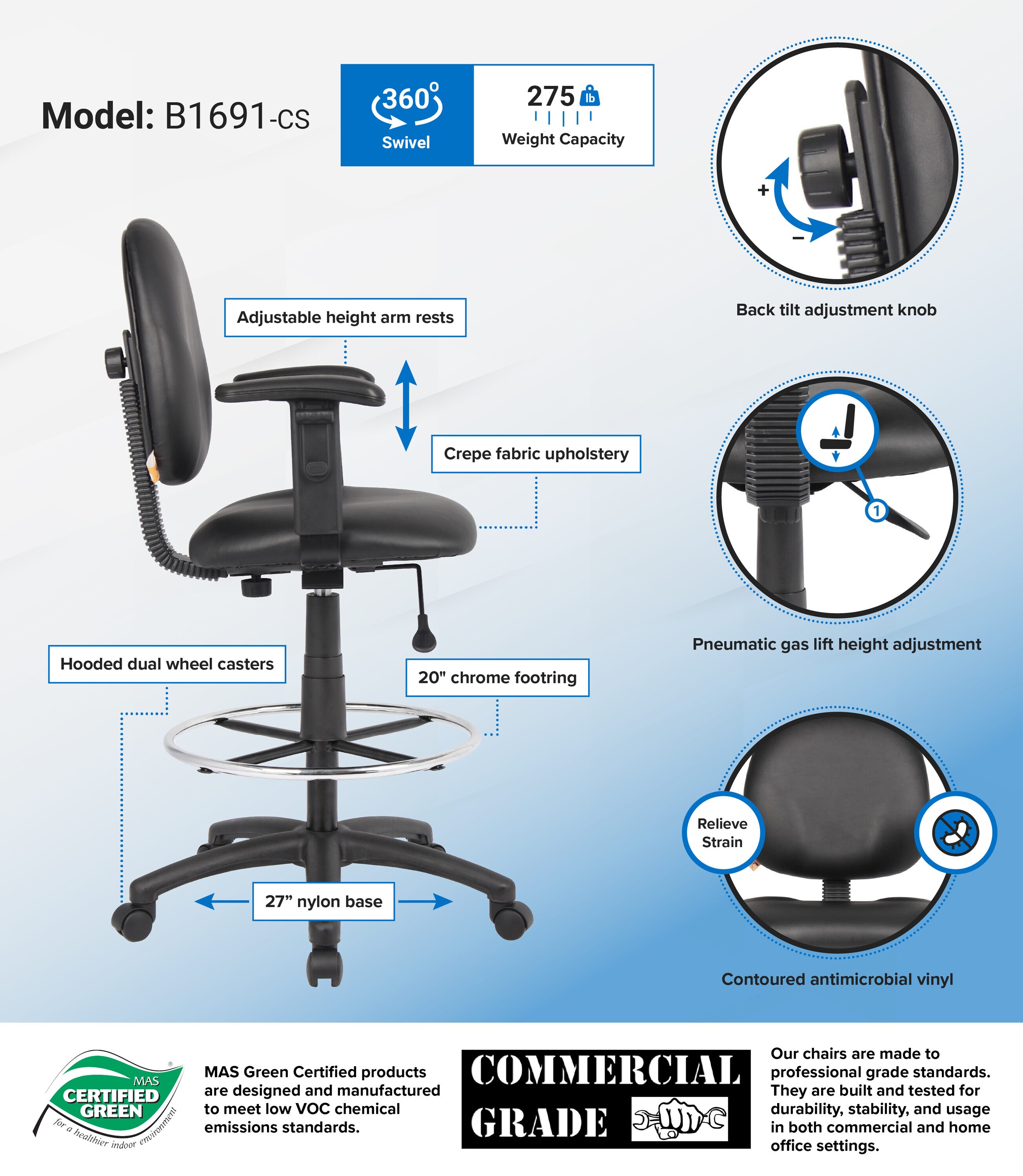 Boss Office Products B1691-CS Office-Chairs - View #7