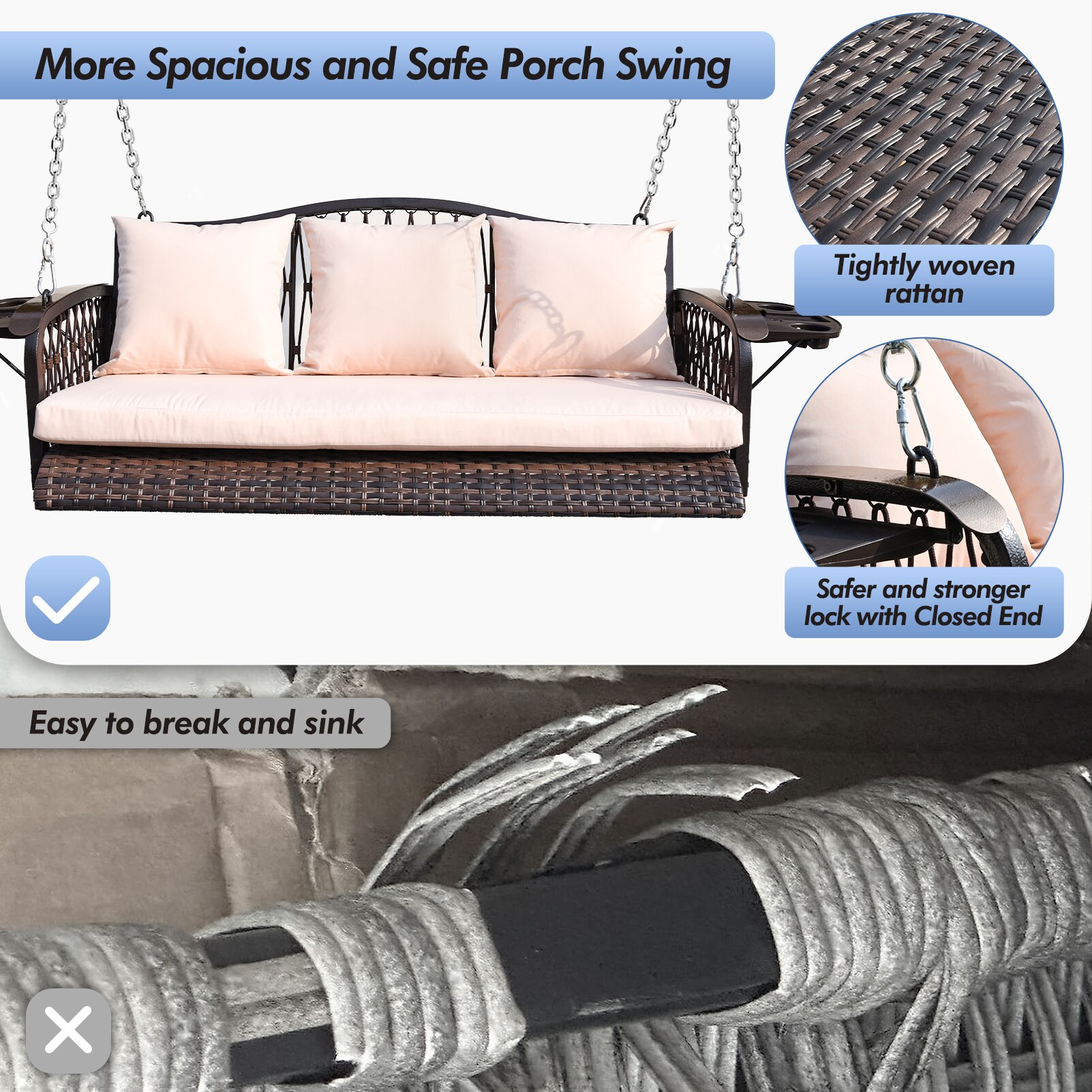 CESICIA GIGA-LS-F27 Replace-Porch-Swing-Glider-Tops - View #4