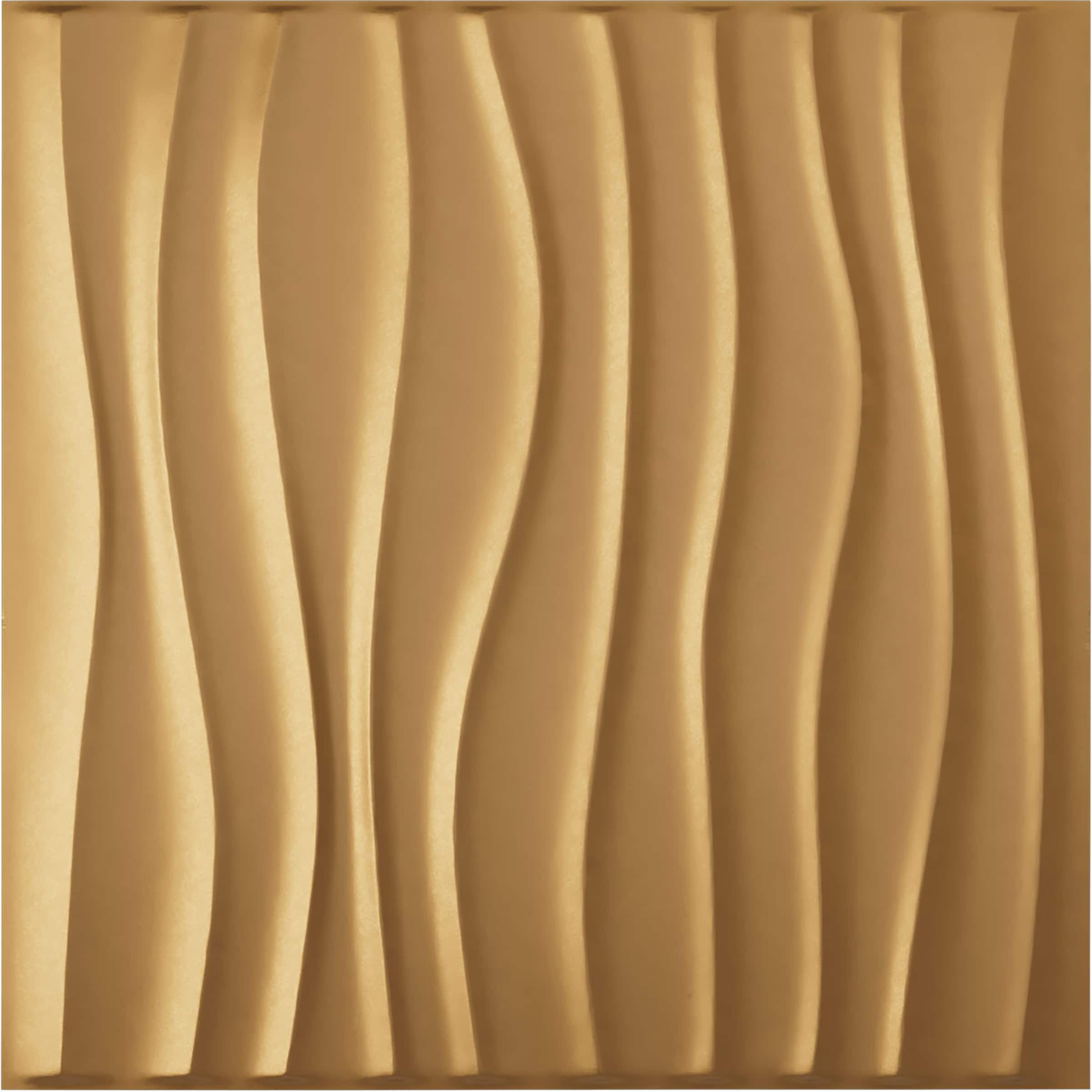 Ekena Millwork WP20X20SOBGL 19-5/8-in x 19-5/8-in Embossed Bright Coat Gold PVC Wall Panel