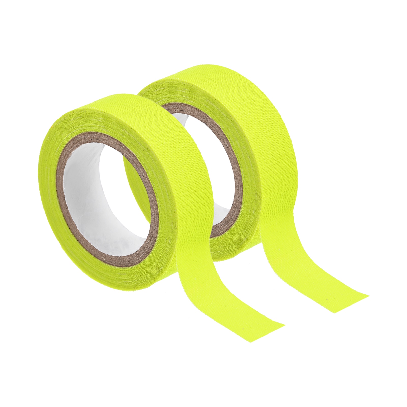 Unique Bargains 2Rolls Neon Gaffers Cloth Tape 0.6 inch x 16.5 ft Glow in the Dark Tape Fluorescent Adhesive Black Light Tape for Party Home Decoration Yellow