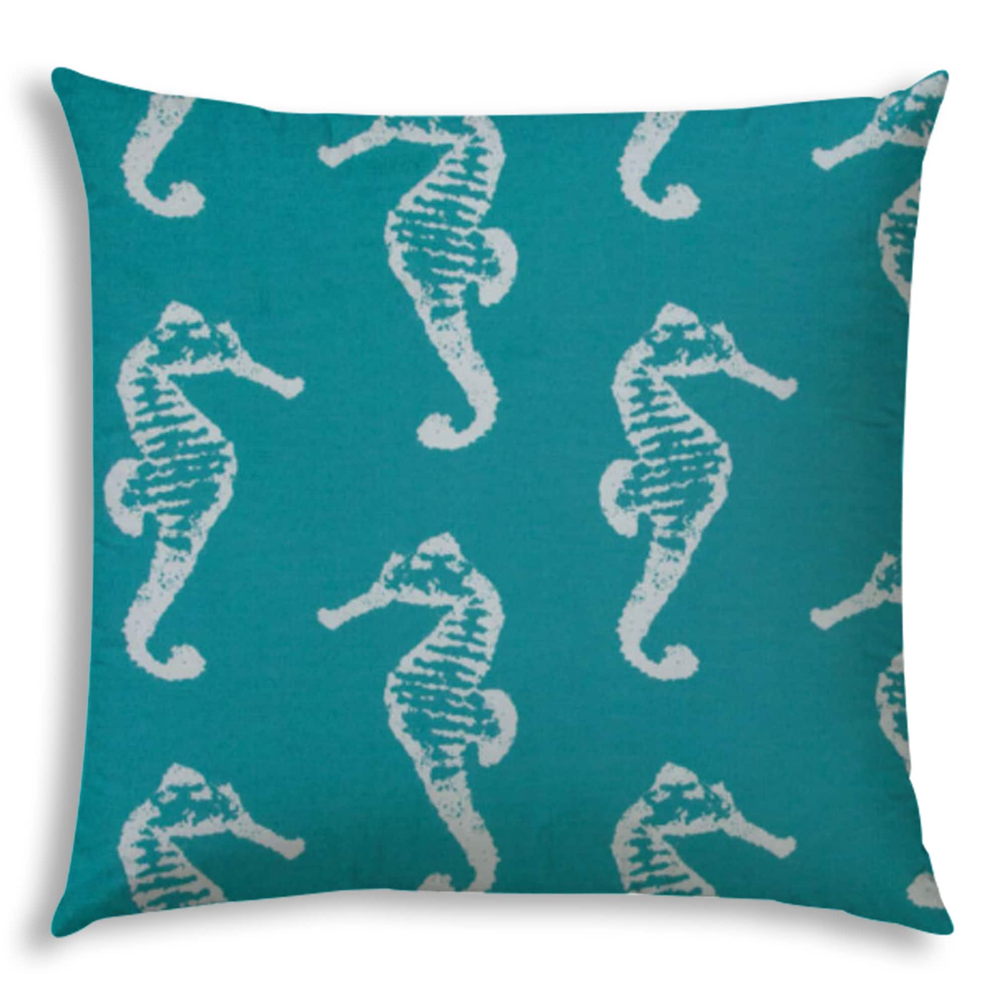 Joita JOJC3281370A 20-in x 20-in Turquoise, white Square Indoor Decorative Pillow