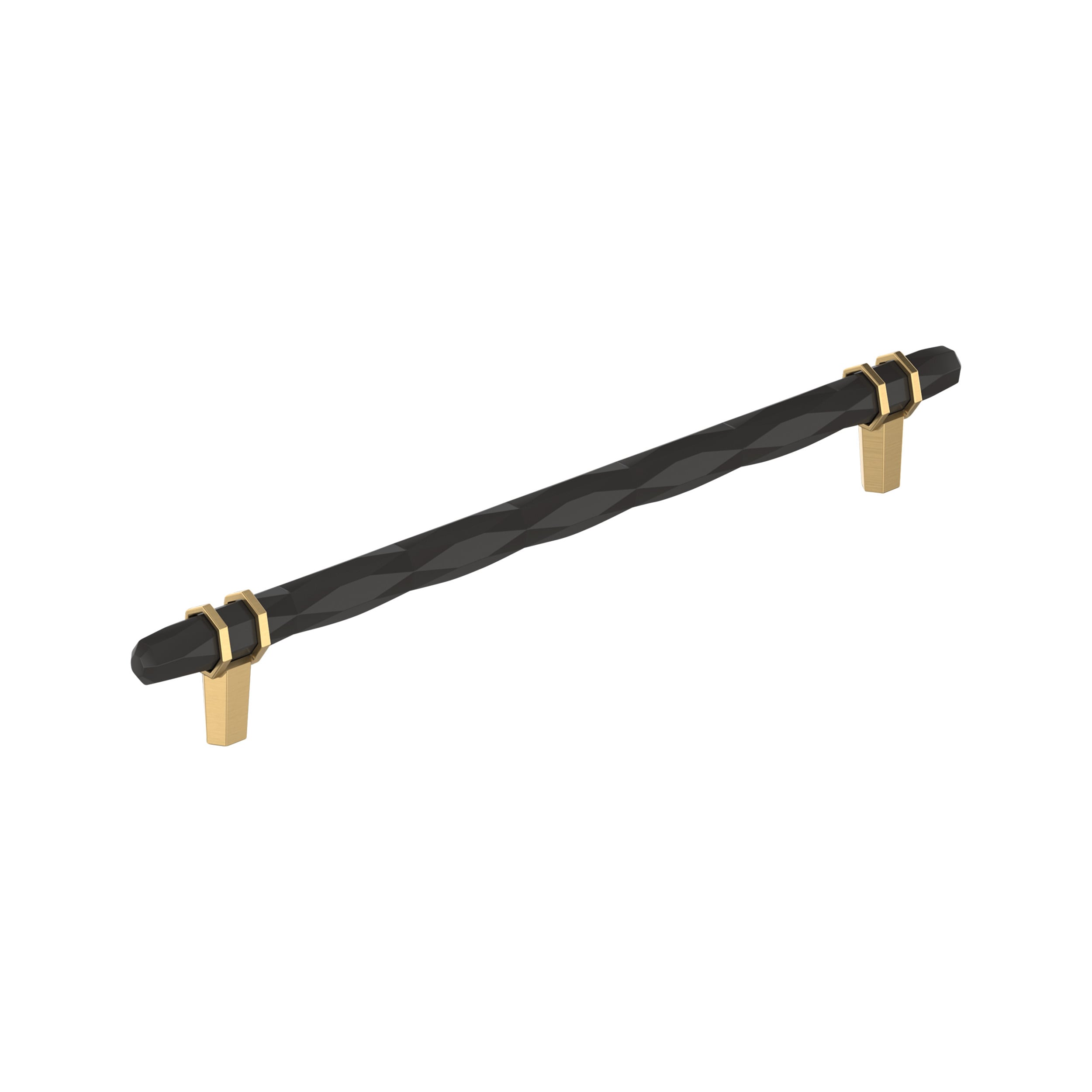 Amerock BP36664BBRCZ London 10-1/16-in , 256mm Center to Center Black Bronze/Champagne Bronze Cylindrical Bar