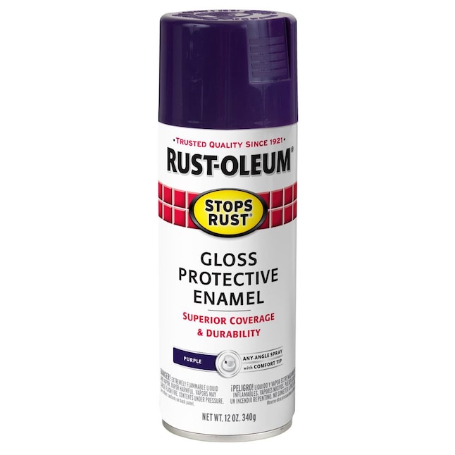 Rust-Oleum Stops Rust Gloss Purple Spray Paint (NET WT. 12-oz) in