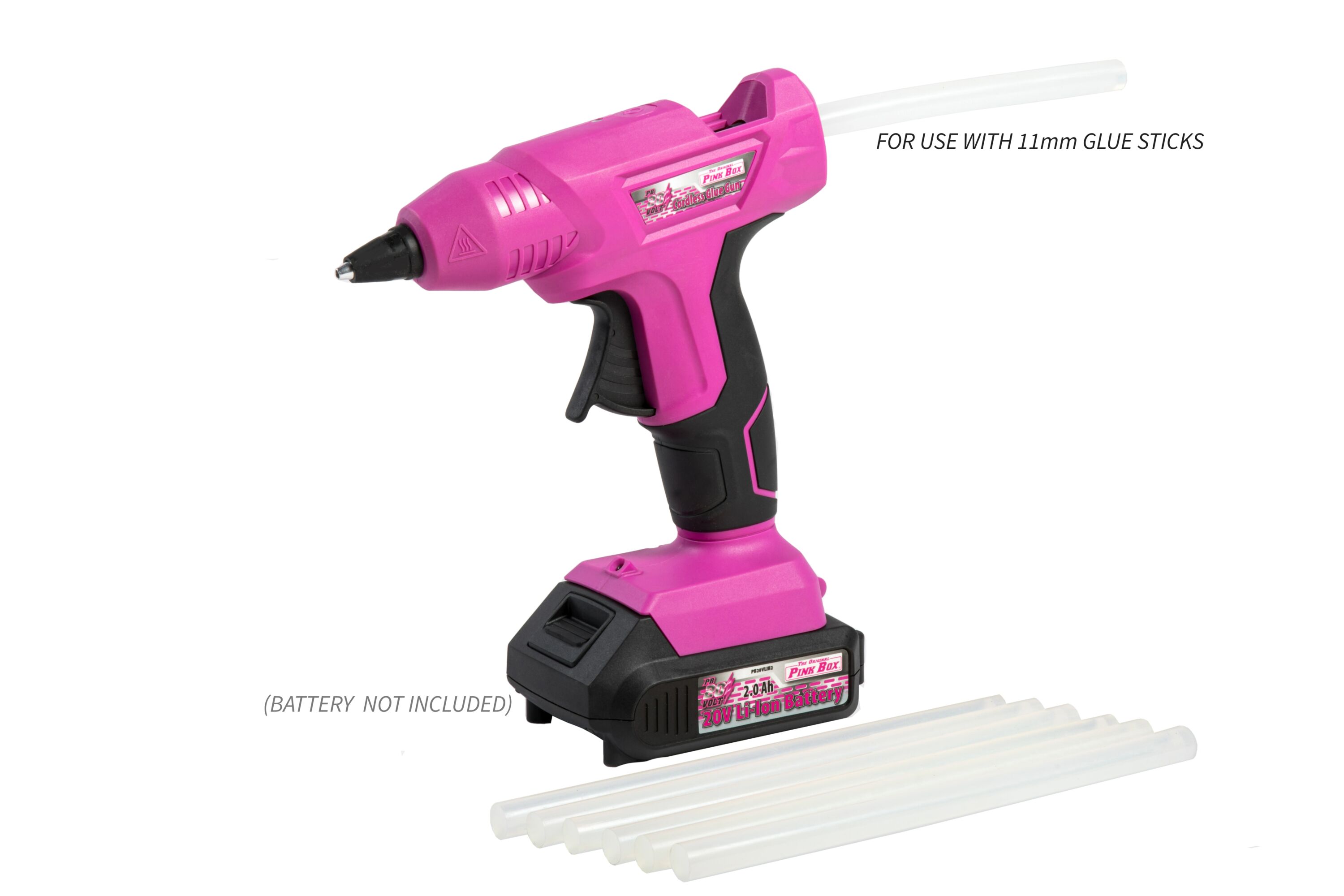 Pink Power Aqua Splash Corded Dual Temp Hot Glue Gun Kit with 20 Premium Full Size Glue Sticks for Crafting, Blue