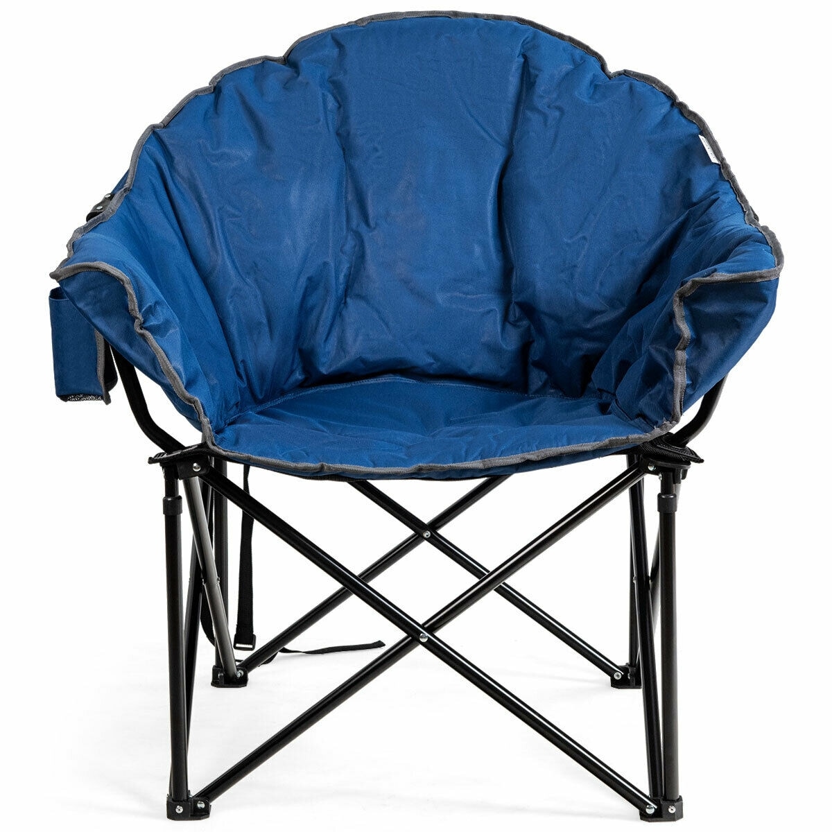 folding camping chair with cushion