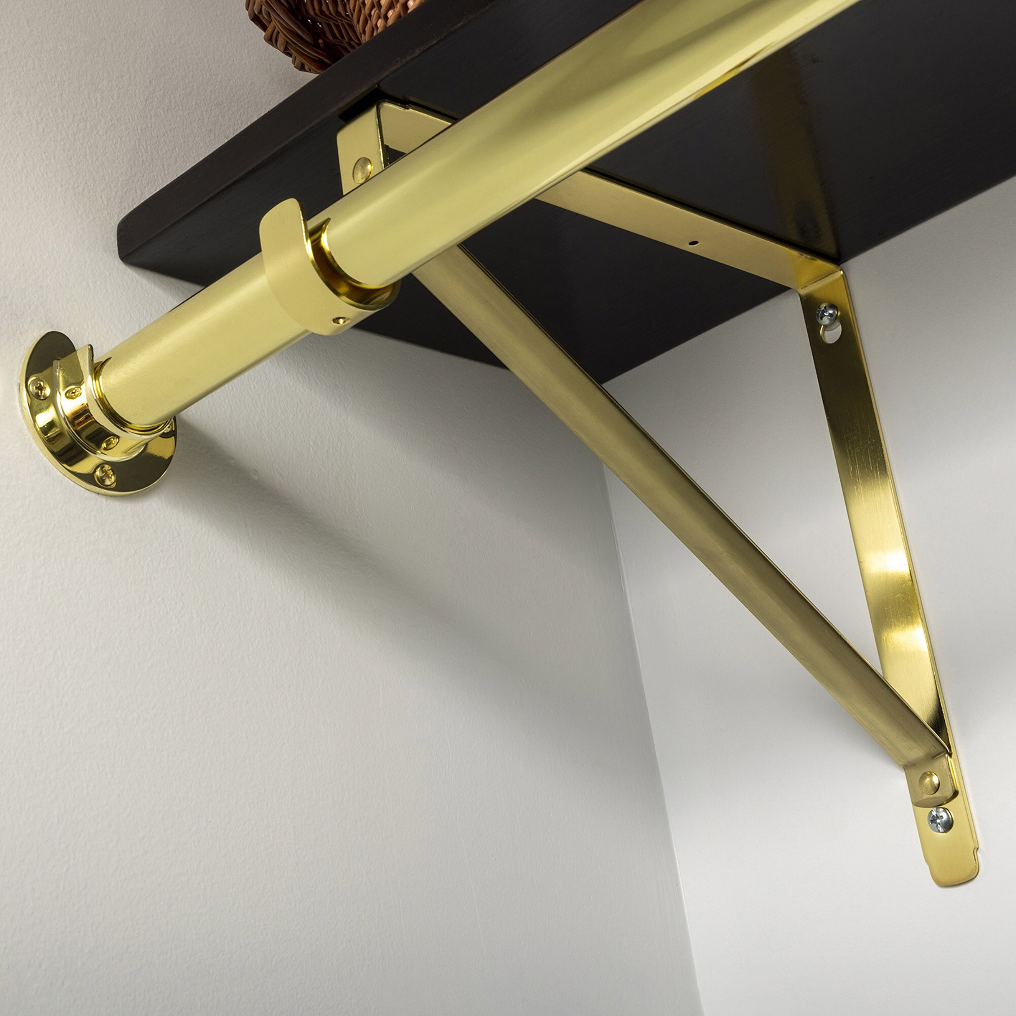 LIDO Designs Polished Brass Over Zinc Closet Flange Set 1-5/16
