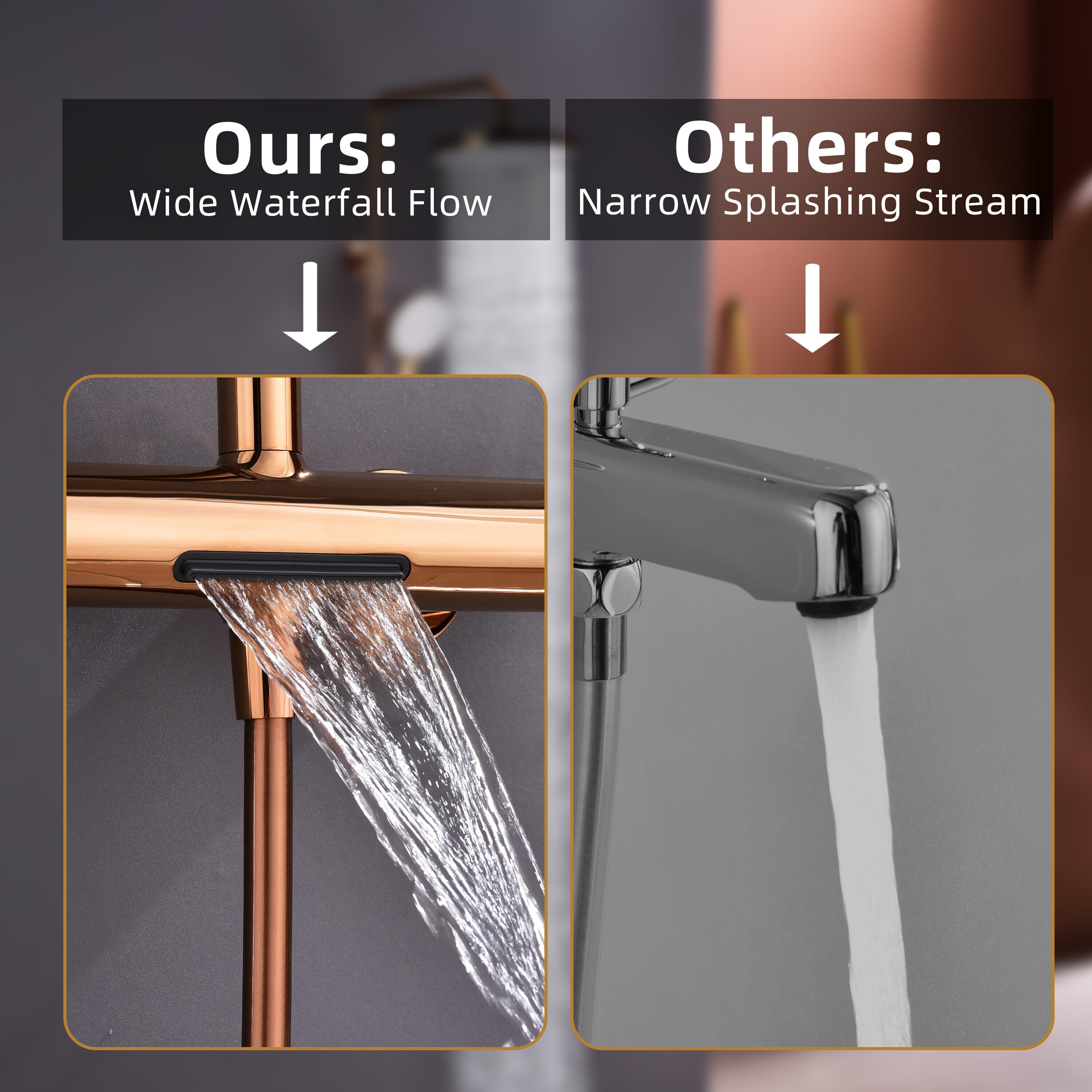 WELLFOR WBSB-003RG Showerhead-Bar-Panels - View #8