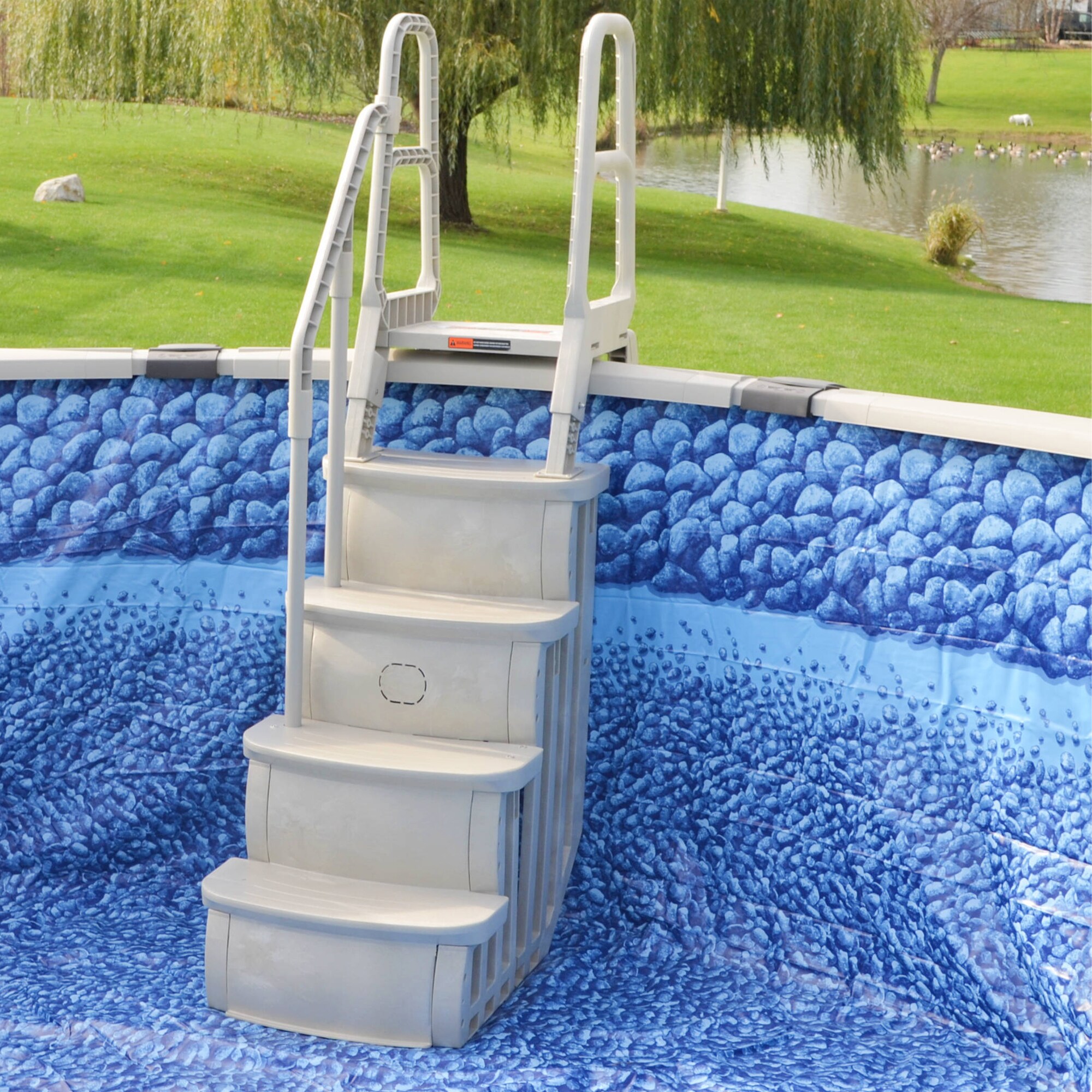 Main Access 54-in Plastic A-frame Pool Ladder Hand Rail 30303 at Lowes.com