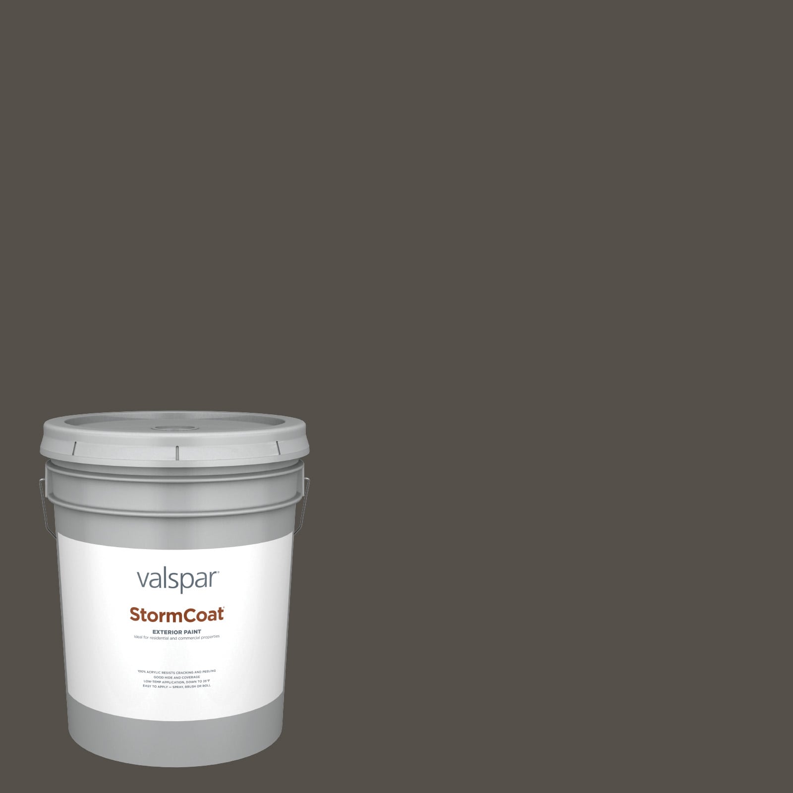 Valspar HGSW3481-148837 Storm Coat Semi-gloss Urbane Bronze HGSW3481 Latex Exterior ( 5-gallon )