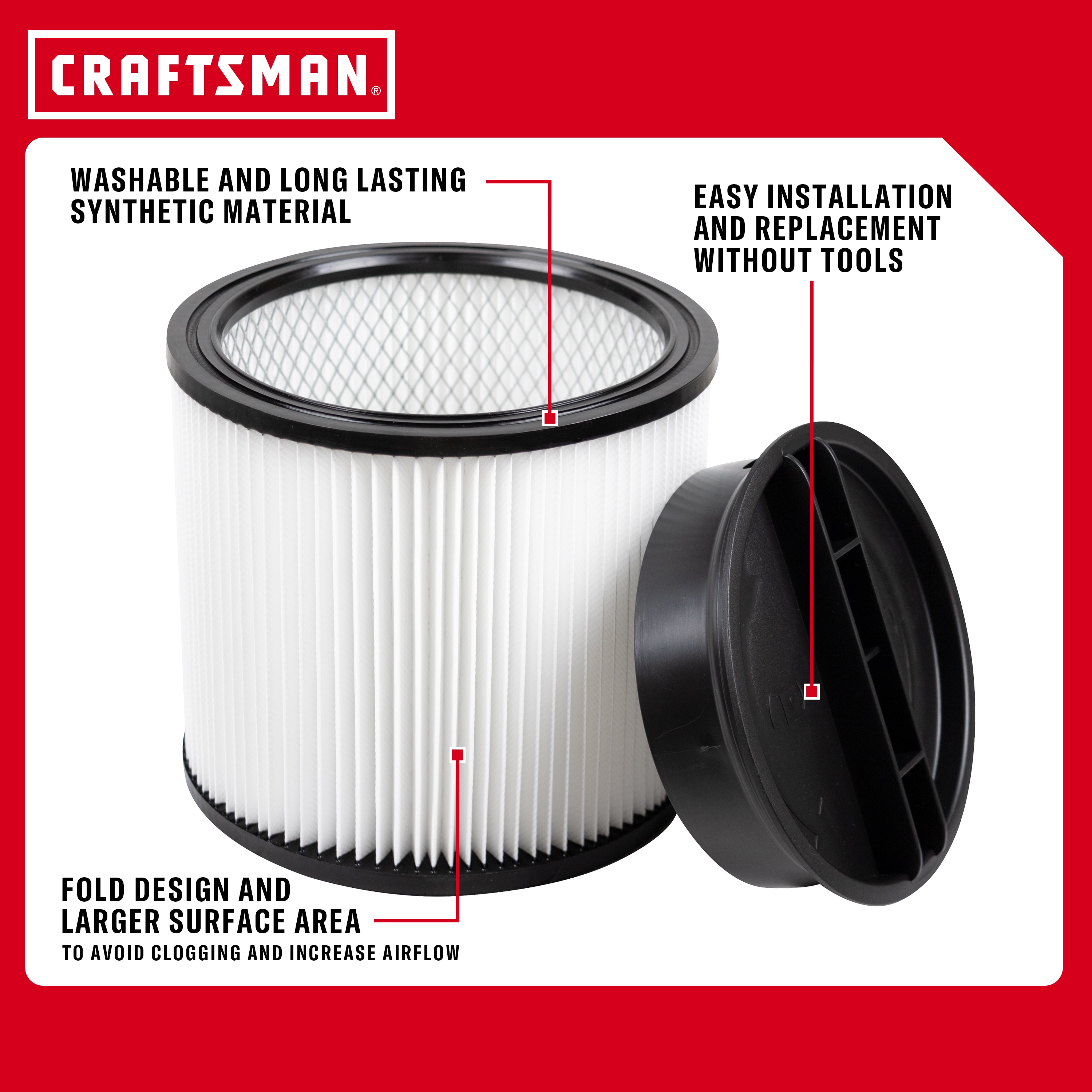 CRAFTSMAN CMXZVXA08-2566 Shop-Vacuum-Filters-Collection-Bags - View #2