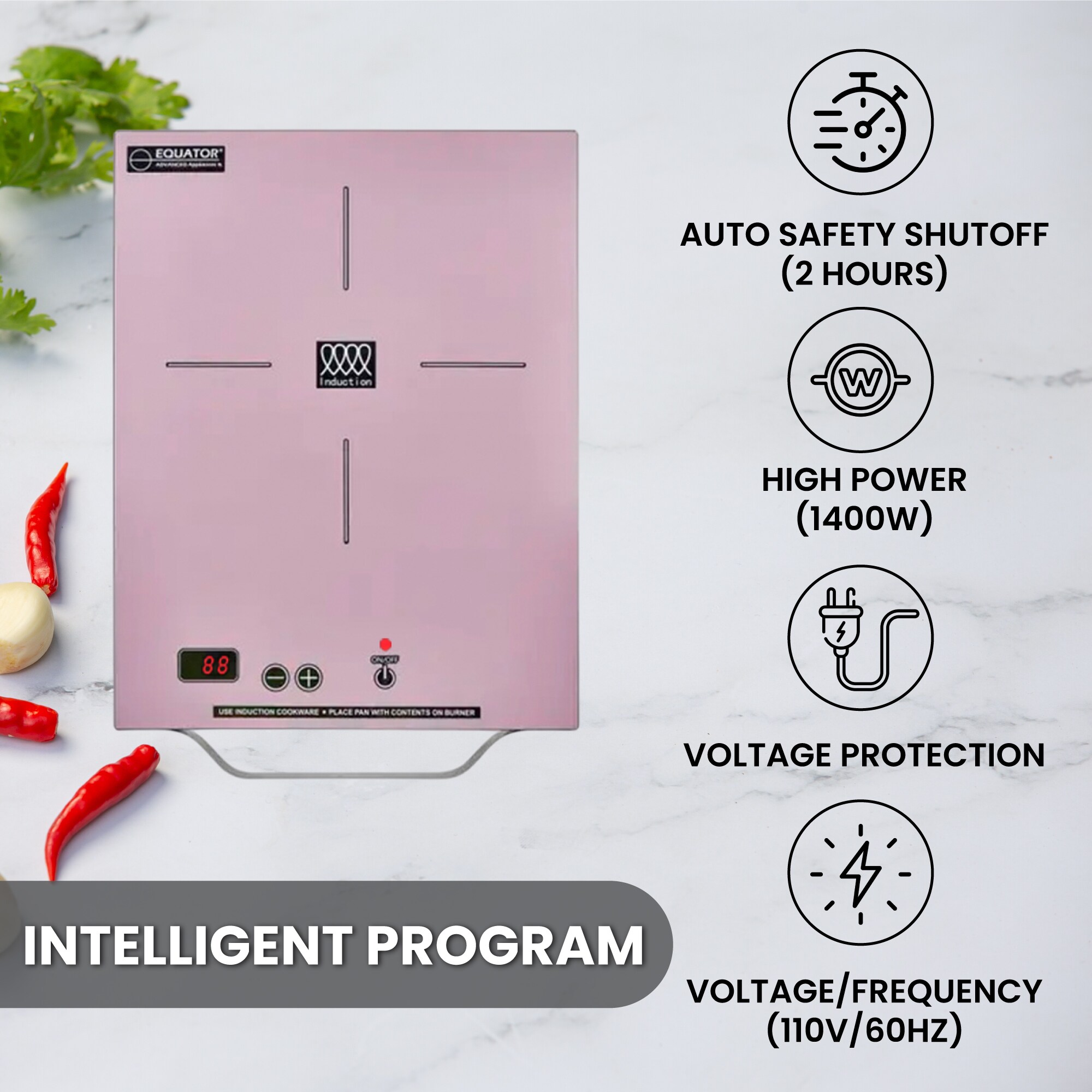 Equator Advanced Appliances PIC 100 LILAC Induction-Cooktops - View #20