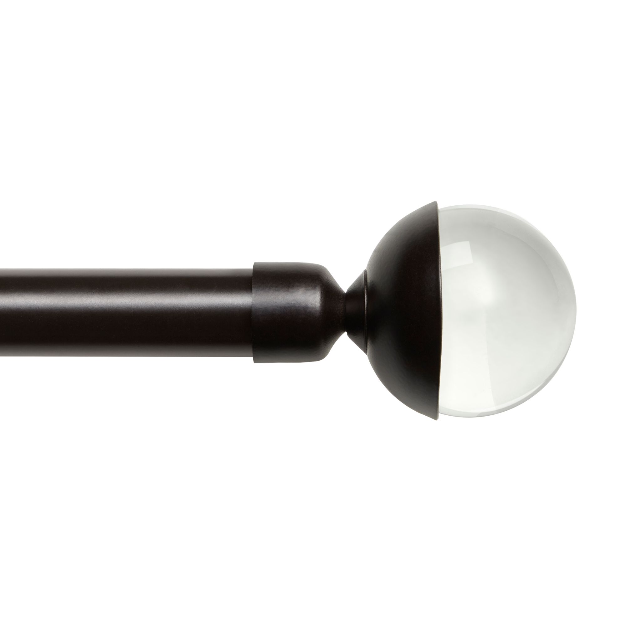 Exclusive Home RD013631DSEHB1 A302 Eleanor 66-in to 120-in Matte bronze Iron Single curtain rod with Finials