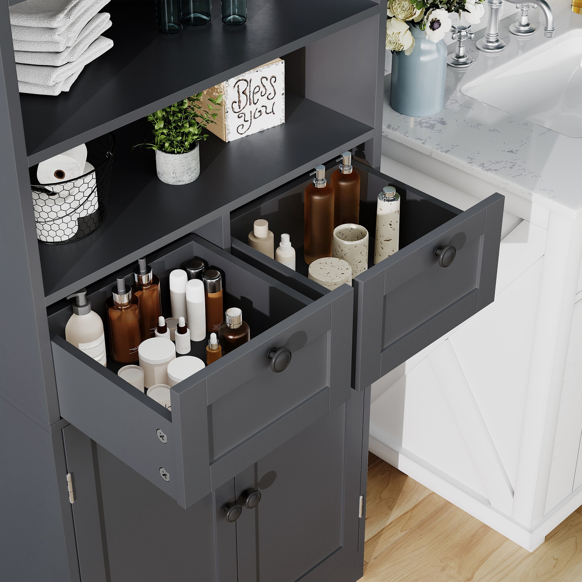 VOUA SAF-JDRYRB-WHCK Linen-Cabinets - View #10