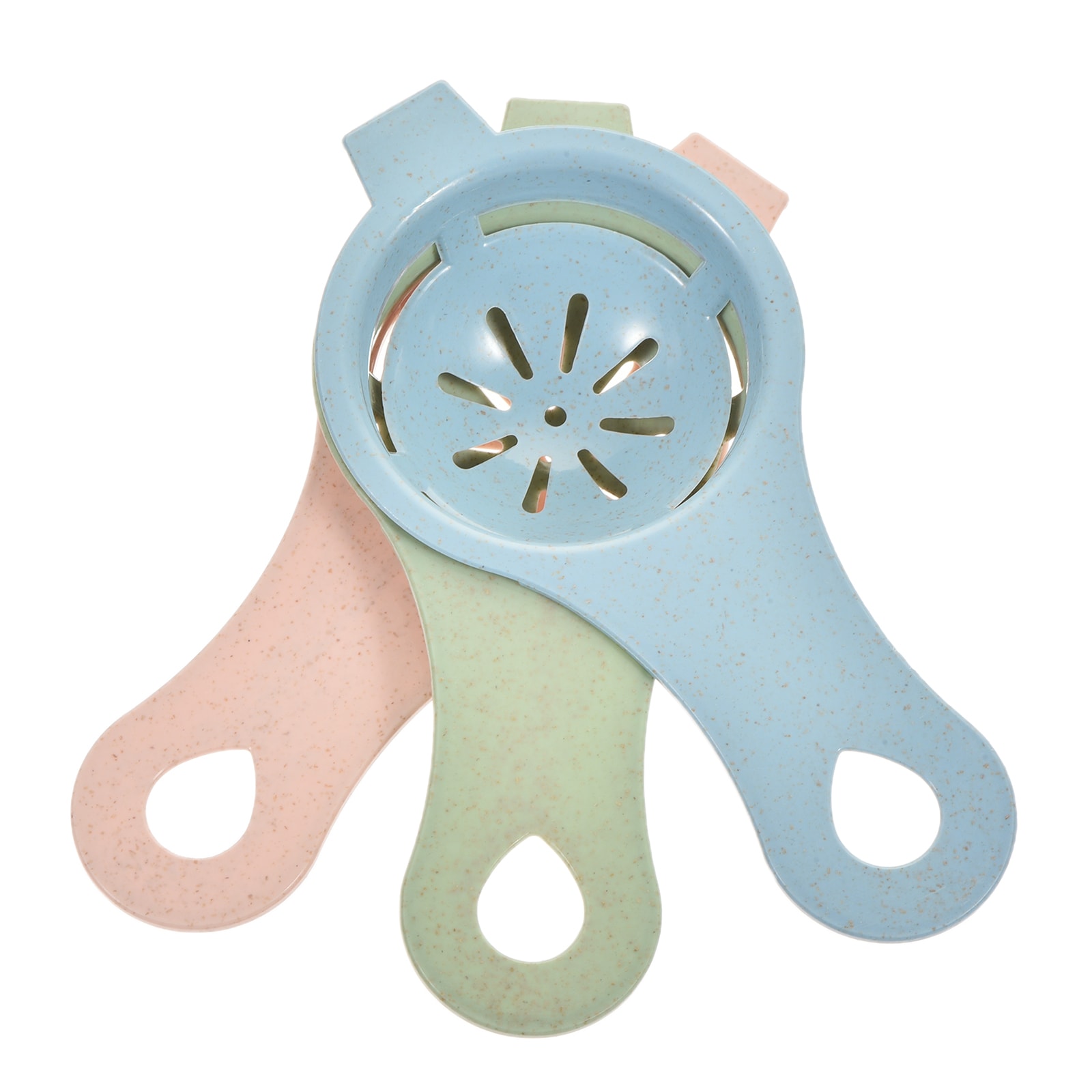 Unique Bargains 6pcs Egg Yolk Separate Spoon Plastic Egg White Separator Kitchen Cooking Baking Tool 3 Colors