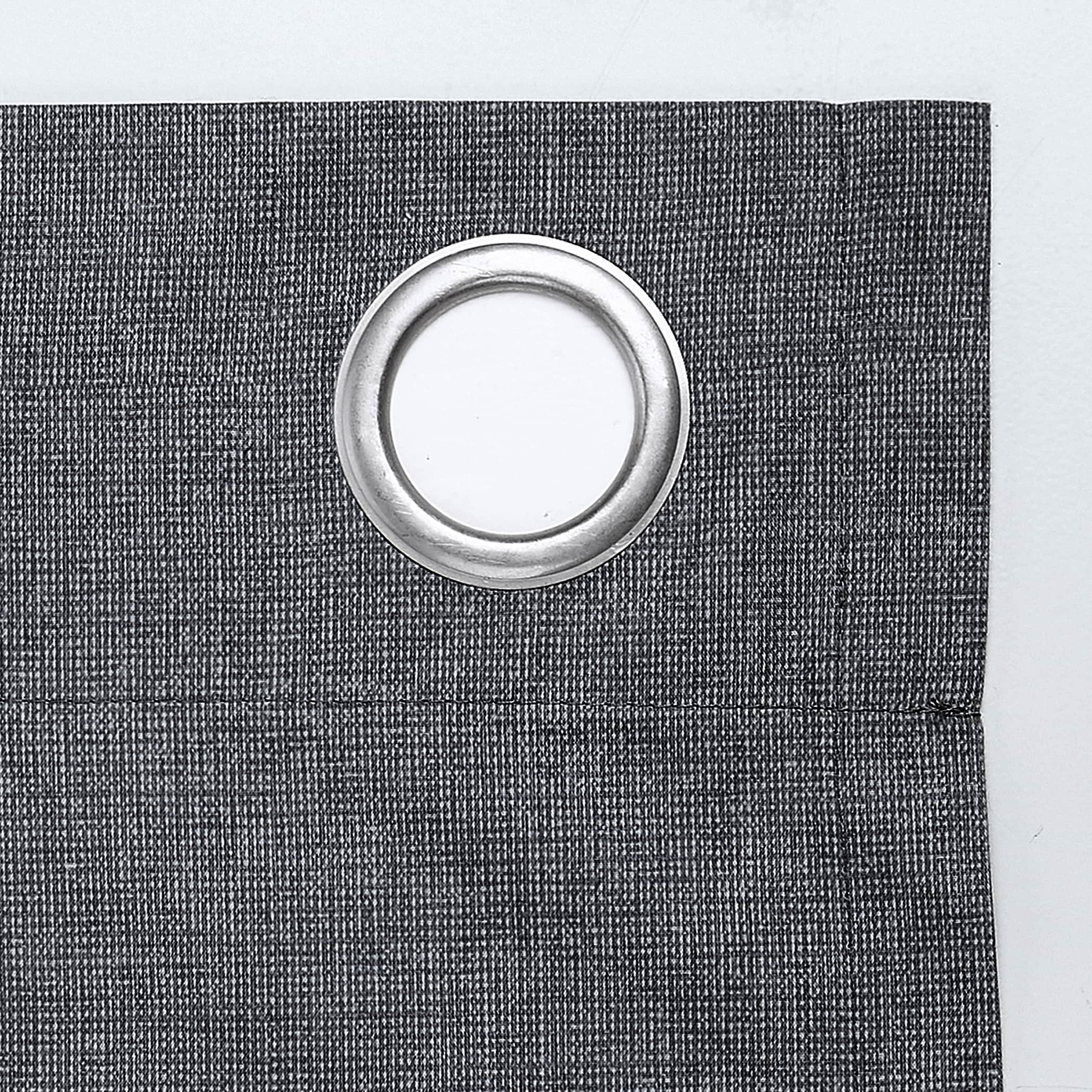 Charcoal Blackout Grommet Curtain Panel, 50" x 84" Polyester