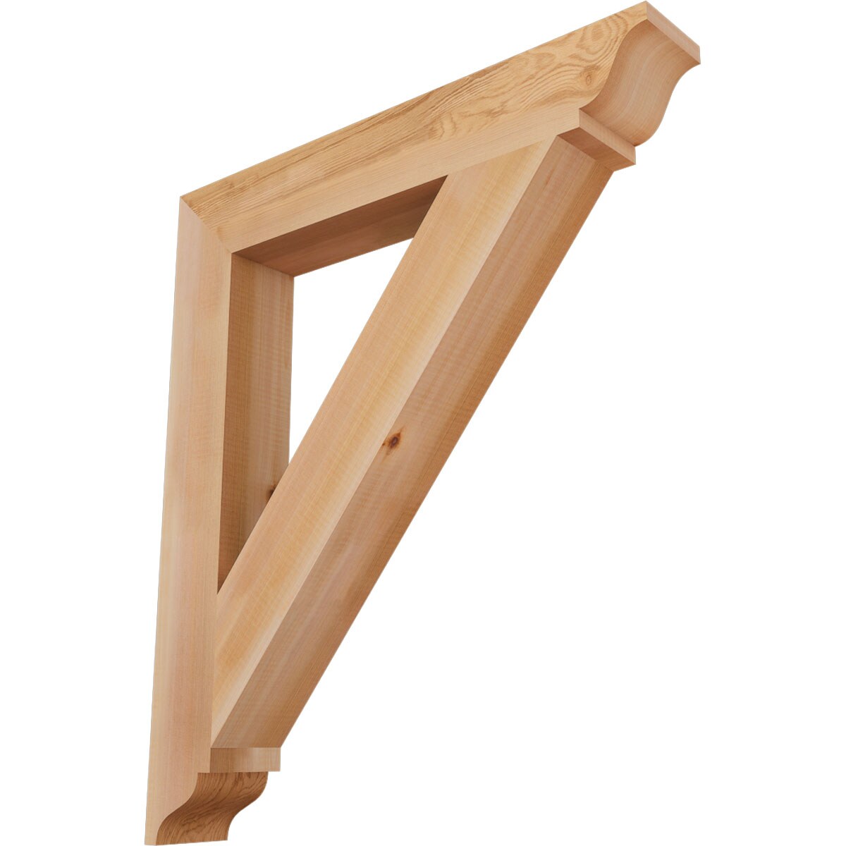 Ekena Millwork BKT04X26X30TRA01SWR Traditional traditional smooth 3-1/2-in x 26-in x 30-in Western red cedar Brown Wood Standard bracket