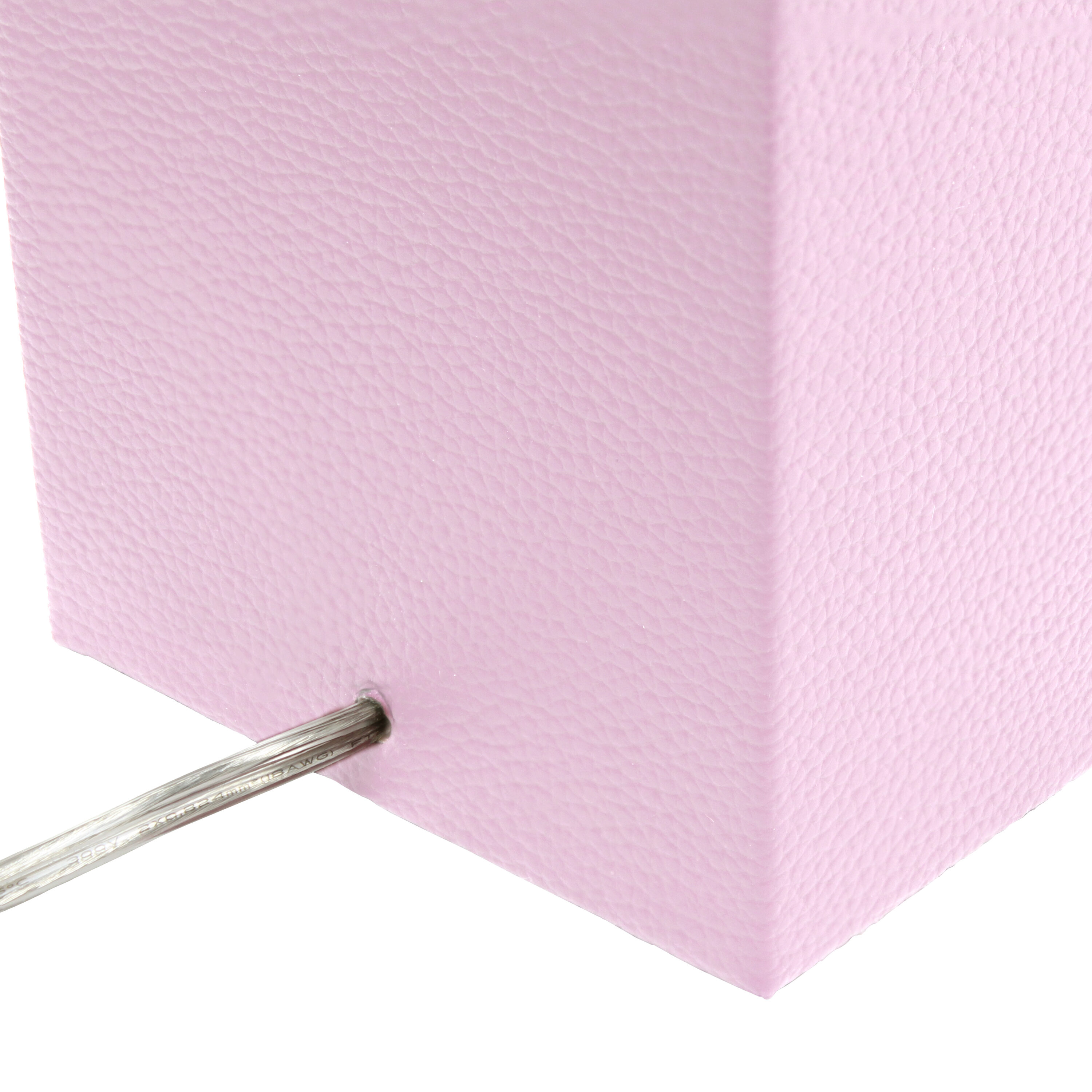 Lexington 21" Blush Pink Leather Base Modern Nightstand Lamp with USB Port